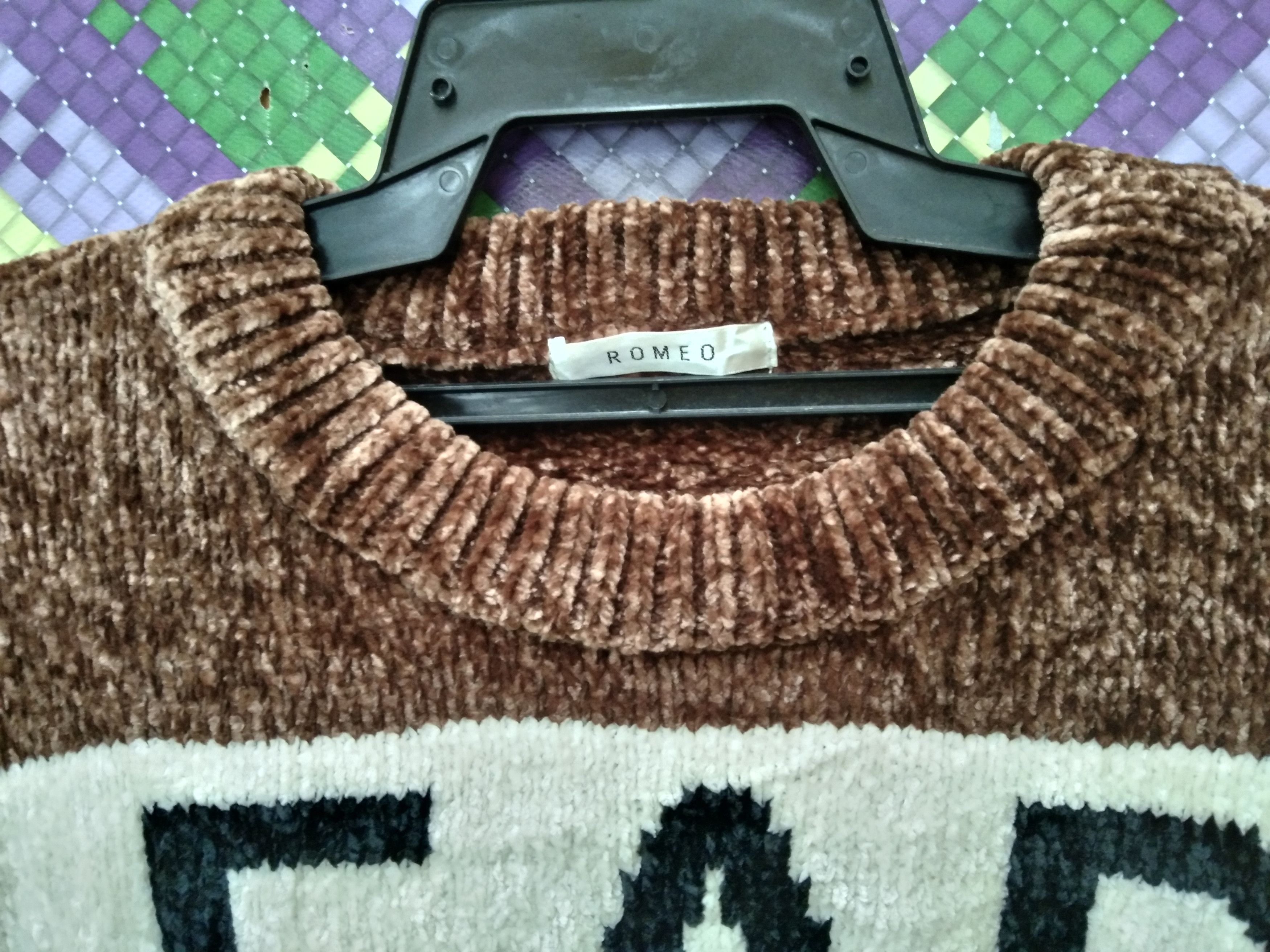 Homespun Knitwear CLEARED MIRROR SPELLOUT KNIT SWEATER Size US M / EU 48-50 / 2 - 7 Thumbnail
