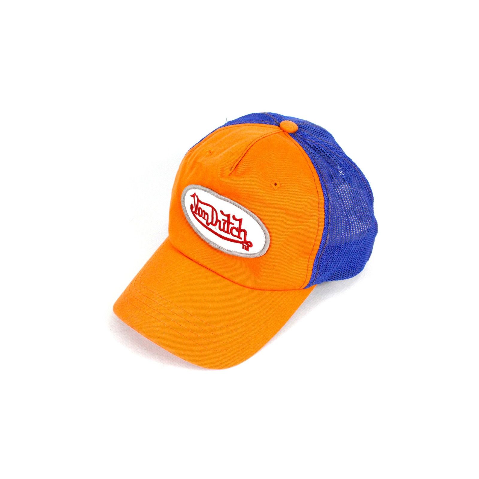Von Dutch Von Dutch Logo Y2K Orange Blue Trucker Cap Hat 00s Size ONE SIZE - 1 Thumbnail