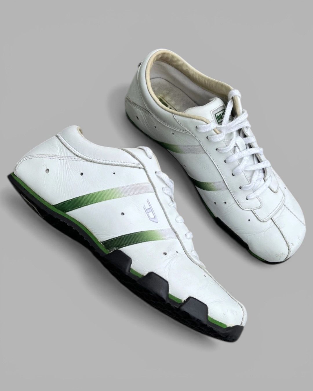 Diesel 🔥Vintage 2000’s DIESEL Low Top Leather Sneakers Size US 9 / IT 39 - 1 Thumbnail