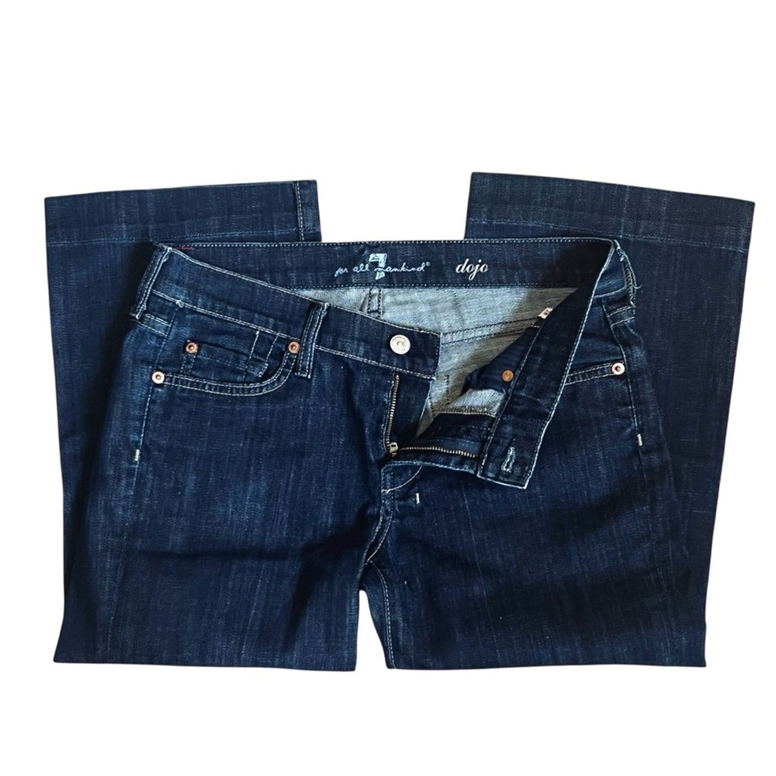 7 For All Mankind 7 For All Mankind Dojo Women’s Sz 28 Crop Jeans Dark Wash Size 28" / US 6 / IT 42 - 6 Thumbnail