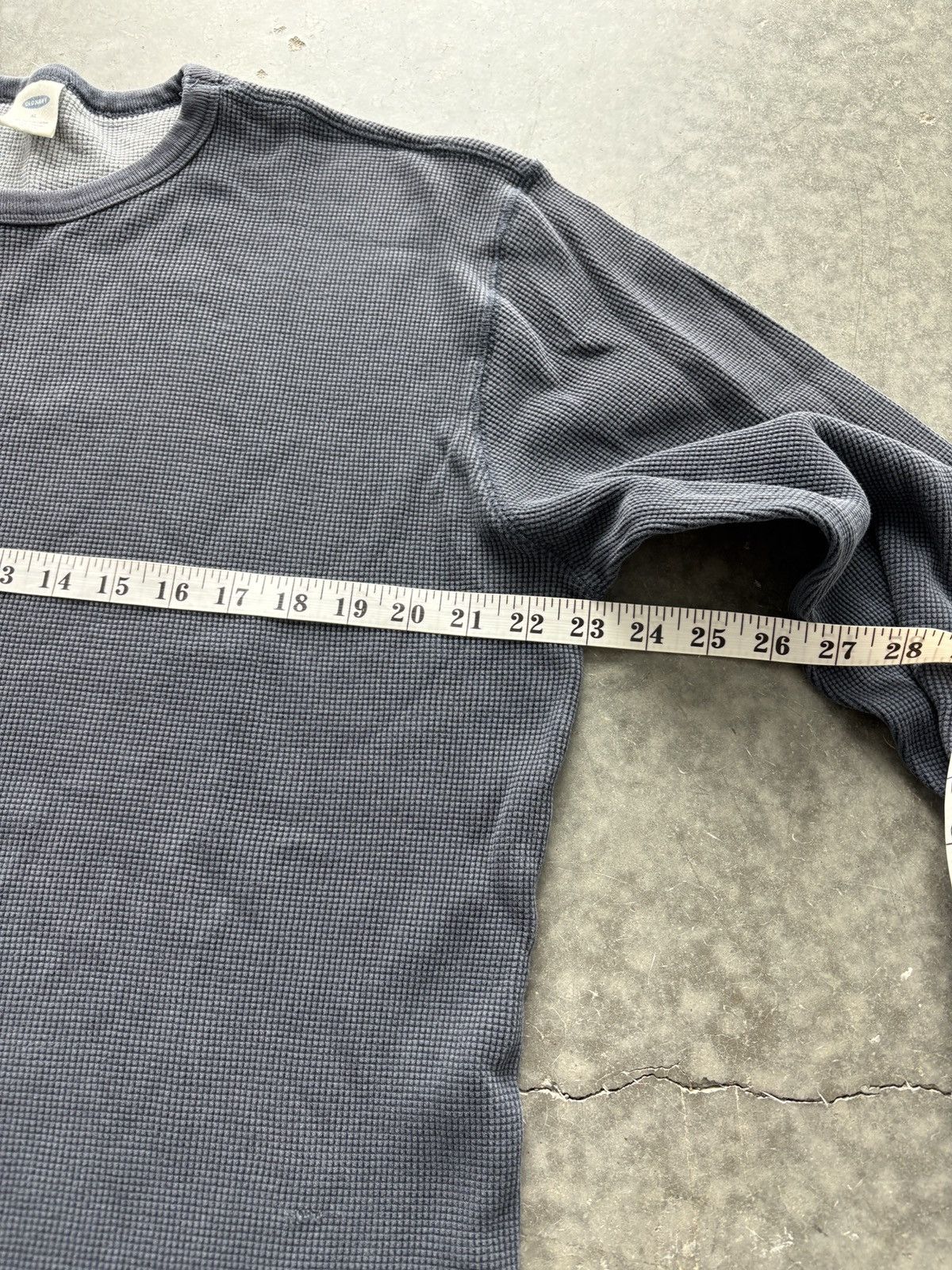Old Navy Vintage Y2K Faded Blue Thermal Longsleeve Boxy Fit Size US XL / EU 56 / 4 - 5 Thumbnail