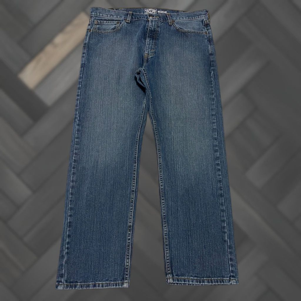 CO Signature Levi Strauss & Co Mens Jeans Regular Fit Blue Size 36x30 Size US 36 / EU 52 - 1 Thumbnail