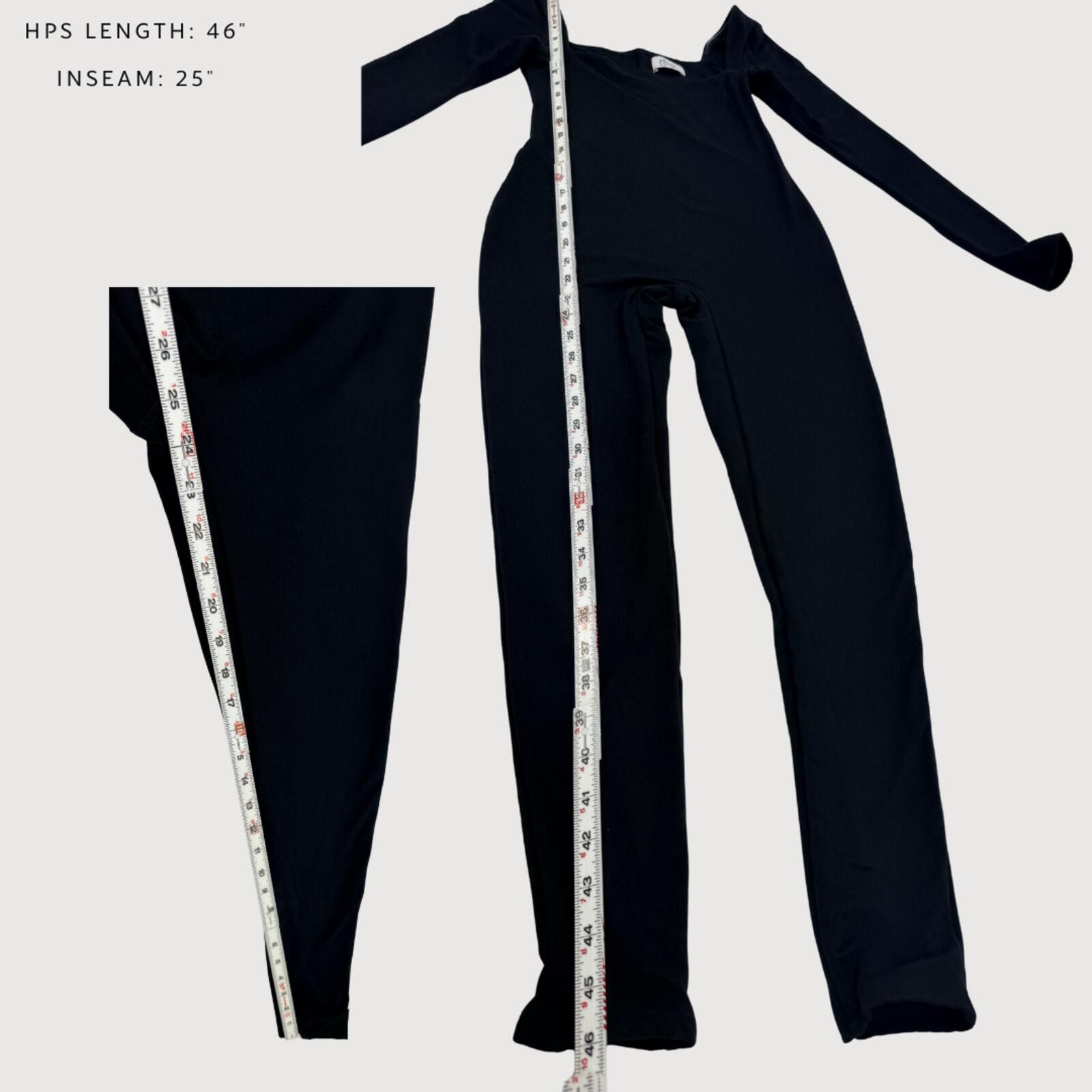 Other Oh Polly Delanie Jumpsuit Black Square Neck Bodycon 4 Size 27" / US 4 / IT 40 - 6 Thumbnail