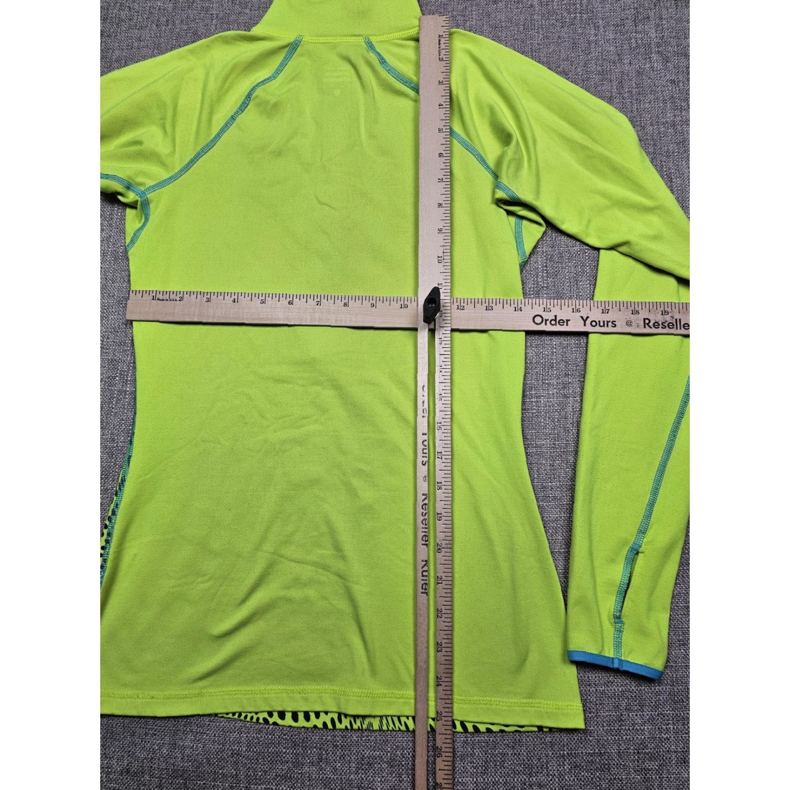 Nike Nike Pro Shirt Womens Small Neon Green 1/4 Zip Compression Base Layer Running Size S / US 4 / IT 40 - 4 Thumbnail