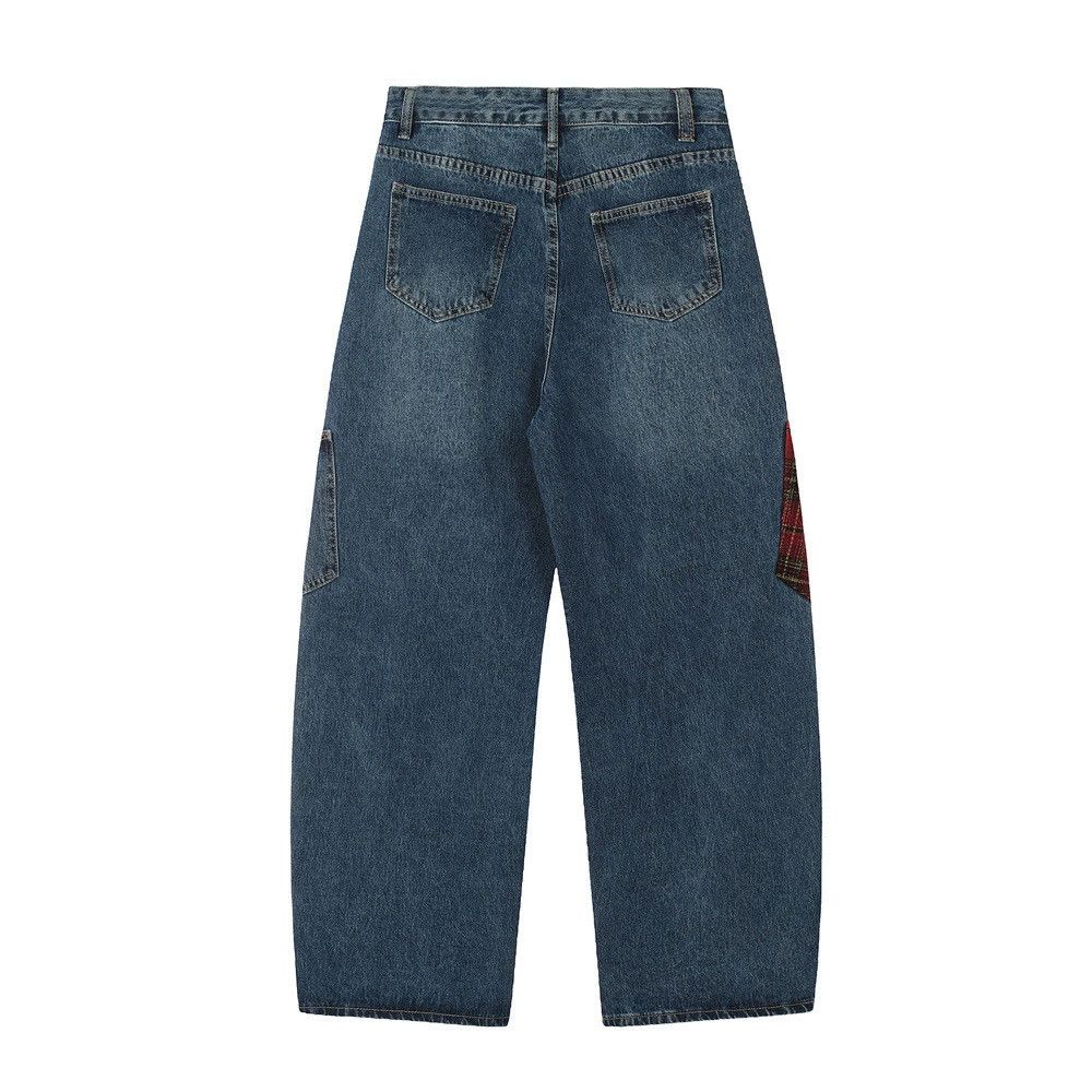 Jean Men's loose stitching straight workwear scimitar jeans Size US 32 / EU 48 - 2 Thumbnail