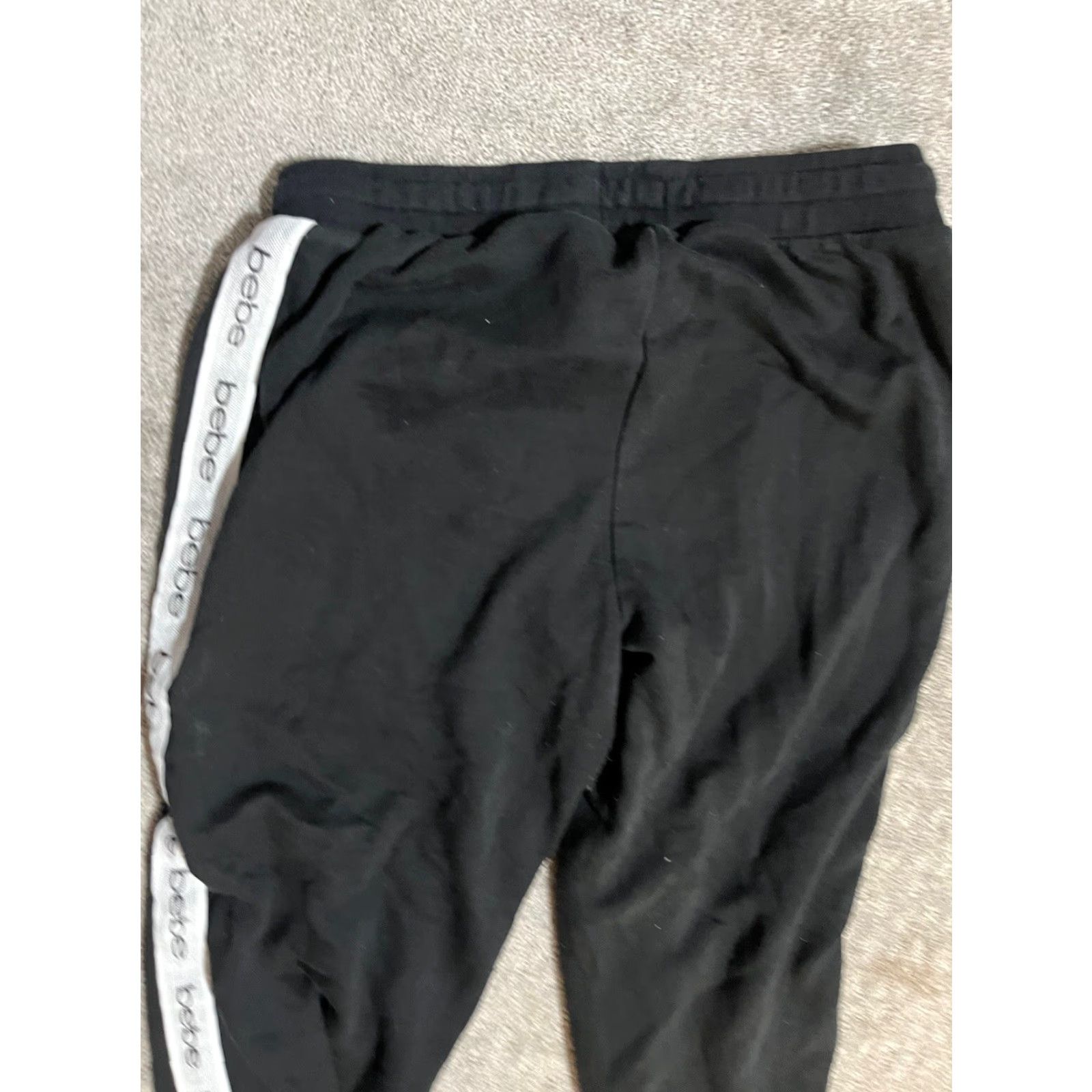 Bebe VINTAGE BEBE SPORT Pants Jogger Women's XL Black Cotton Blend Glitter Logo 90s Sports Mens/Womens Size 40" / US 18 - 4 Thumbnail