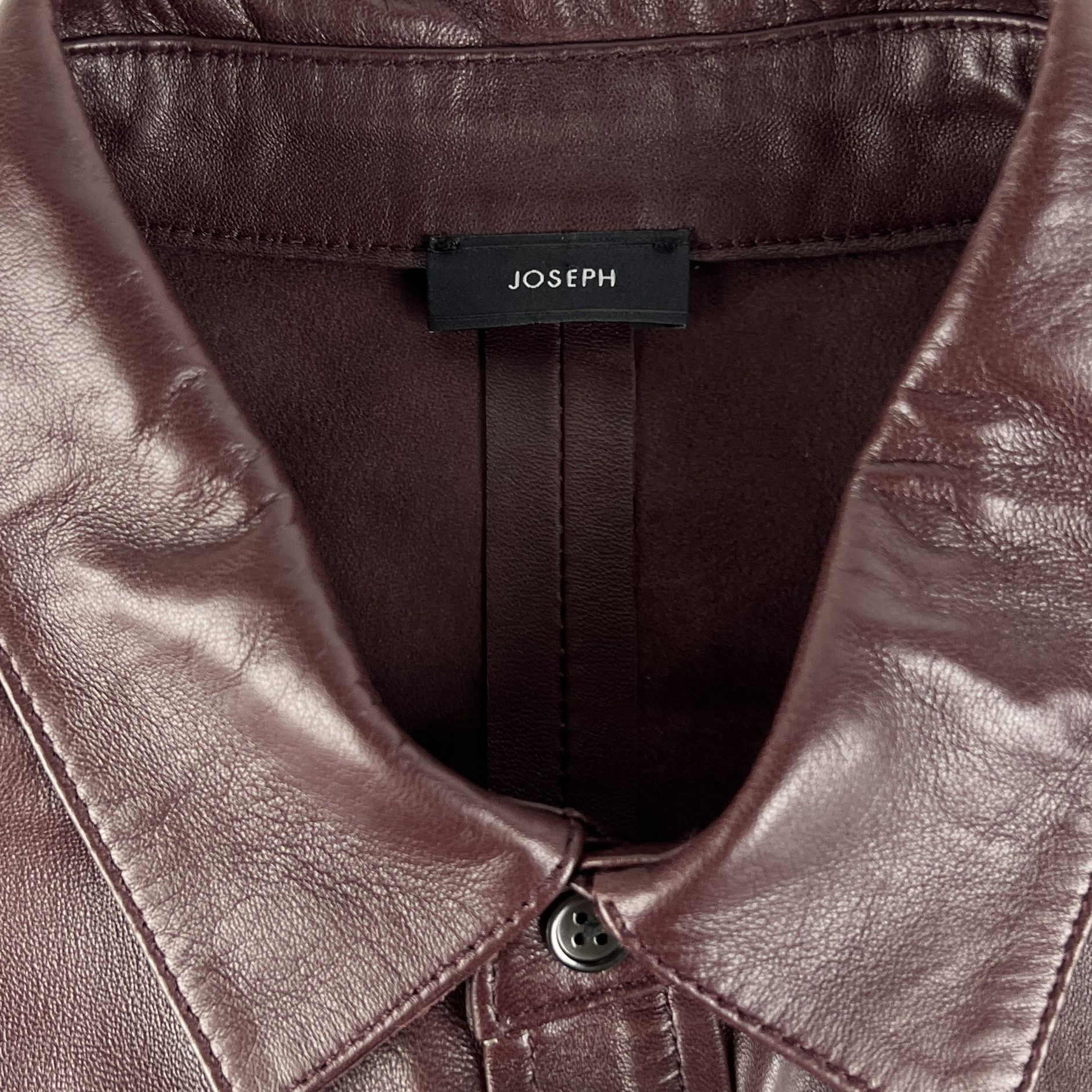 Joseph Joseph Burgundy Leather Suede Shirt Size US M / EU 48-50 / 2 - 3 Thumbnail