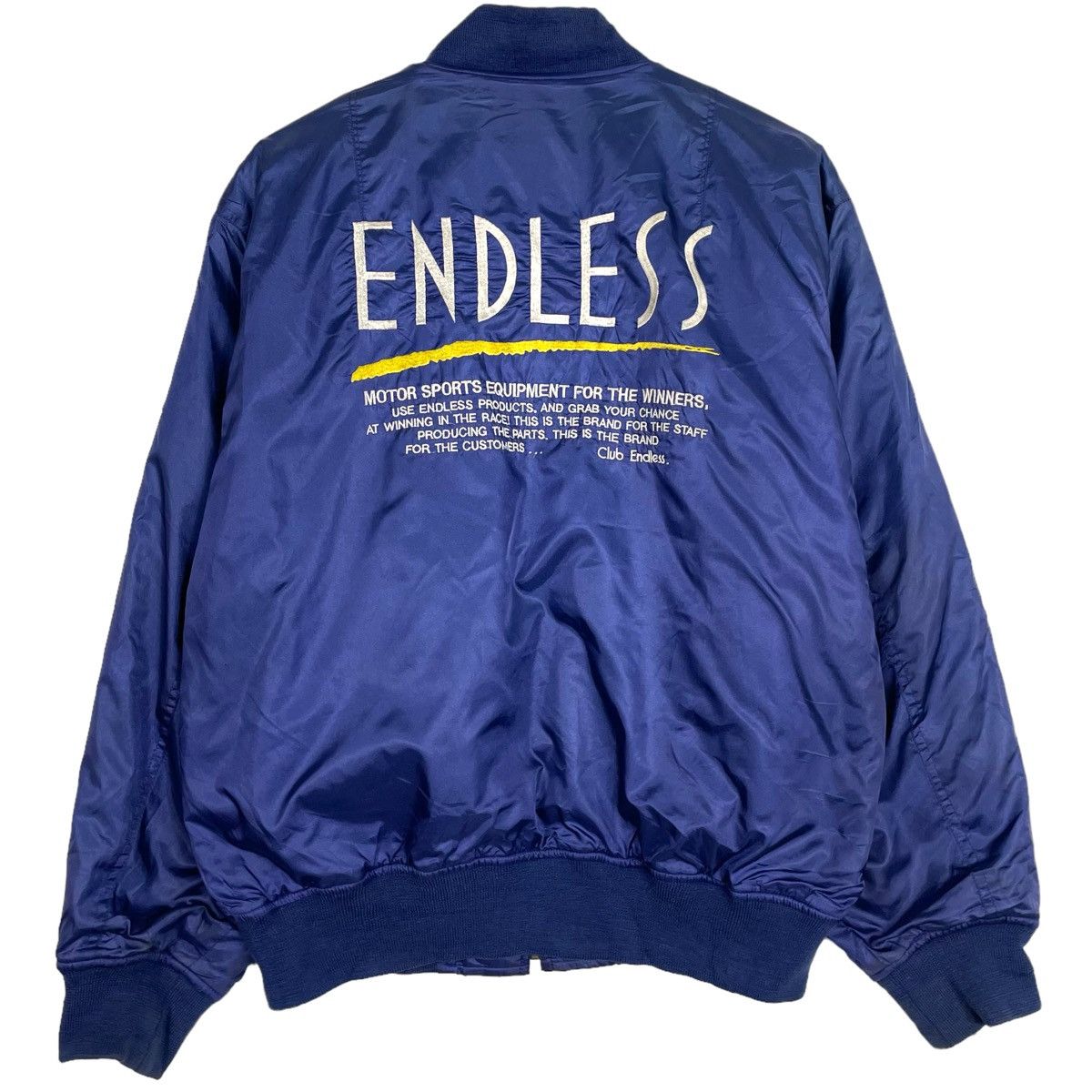 Japanese Brand × Vintage 💥80s JAPAN ENDLESS RACING BOMBER JACKET Size US L / EU 52-54 / 3 - 1 Thumbnail