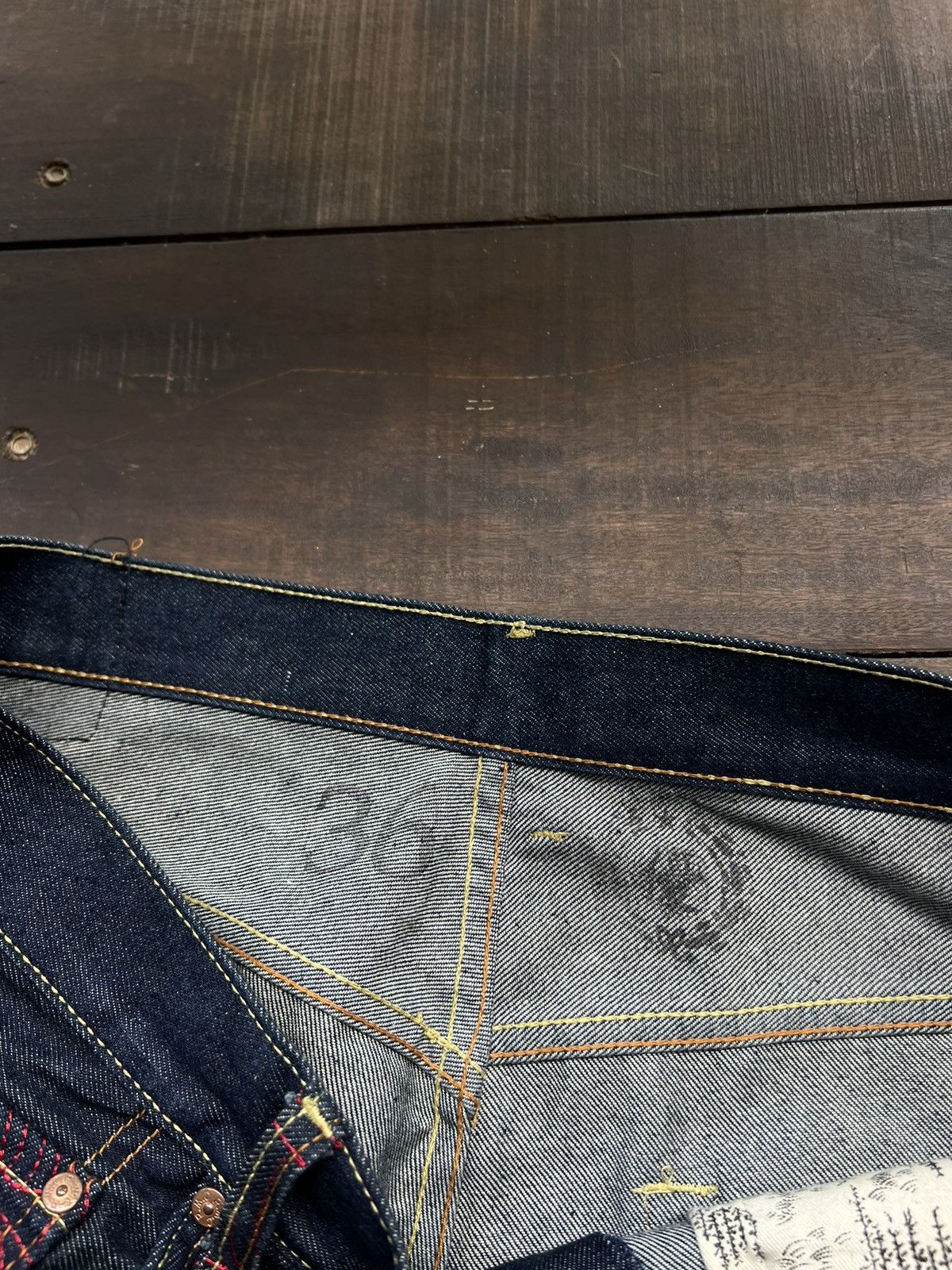 RMC Jeans RMC VINTAGE EMBROIDED RARE JAPANESE JEANS DENIM EVISU STYLE Size US 36 / EU 52 - 6 Thumbnail