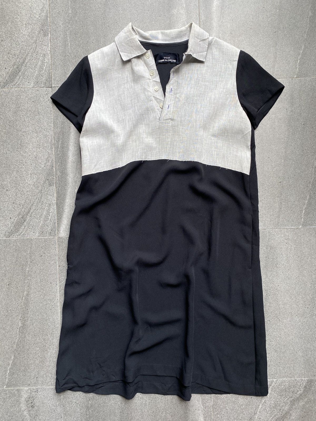 Tricot Comme Des Garcons Two Tone Dress