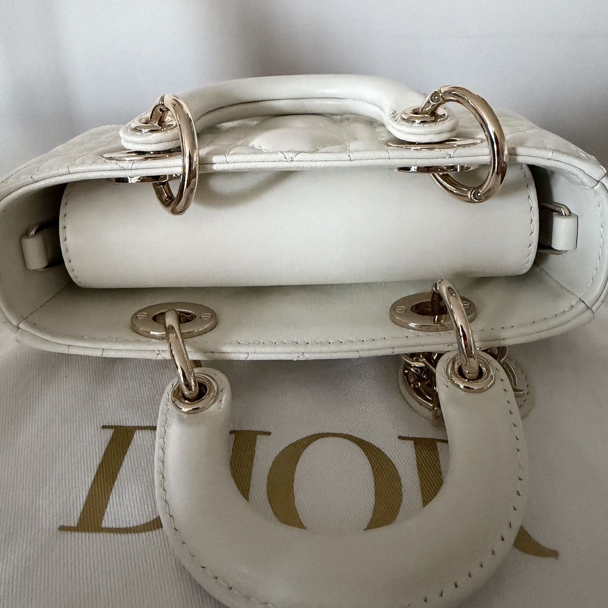 Dior Dior Lady D-Joy Micro Latte Cannage Lambskin— Gently used Size ONE SIZE - 8 Thumbnail