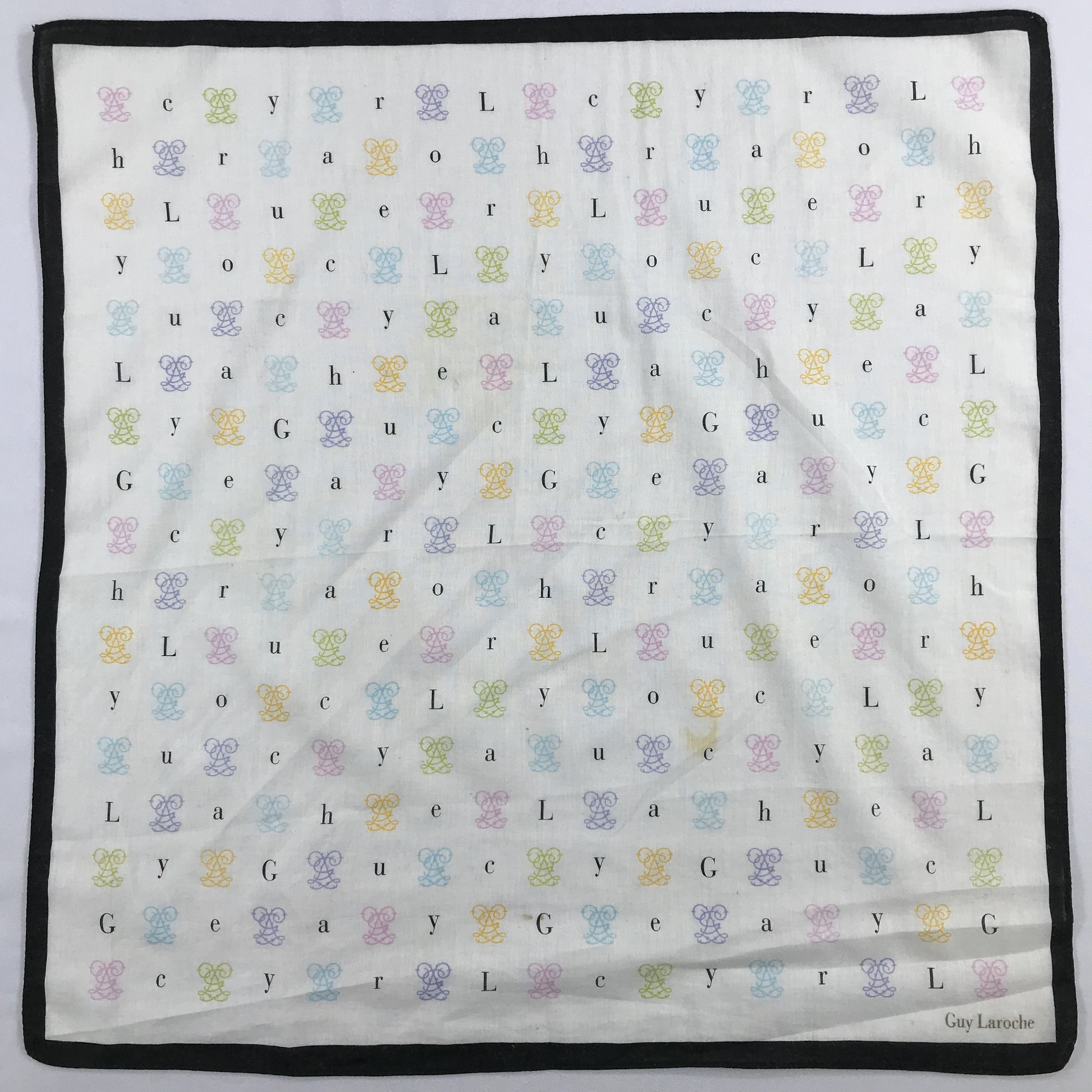 Guy Laroche × Vintage Guy Laroche Bandana / Handkerchief / Neckerchief - S2262 Size ONE SIZE - 1 Thumbnail