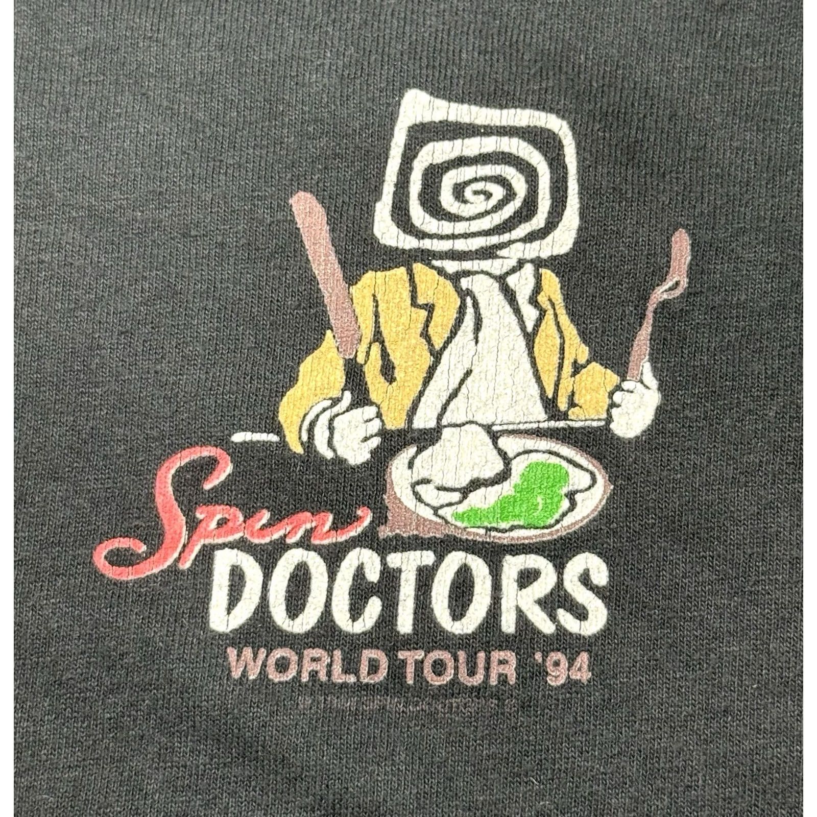Prince VINTAGE Spin Doctors ‘World Tour 1994’ Shirt Large Alternative Two Princes 90s Black Music Band Rock Mens Size US L / EU 52-54 / 3 - 3 Thumbnail