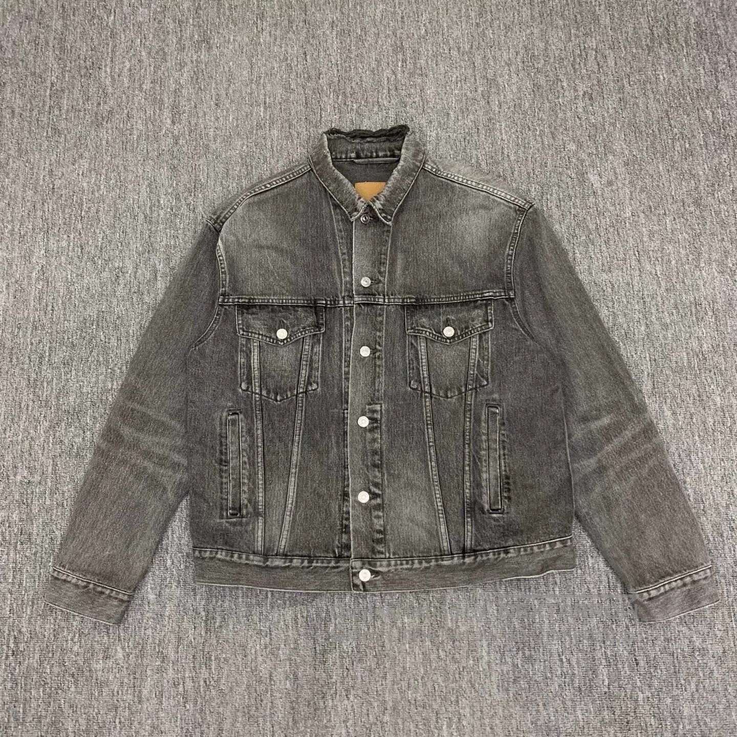 Balenciaga Balenciaga Back Logo Washed Denim Jacket. Size US M / EU 48-50 / 2 - 1 Thumbnail