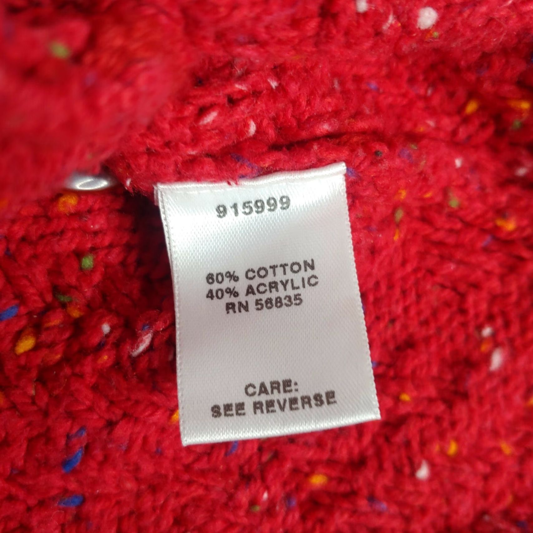 Vintage Cabela's Women Sweater M Red V-Neck Cardigan Roll Hem Pockets Classic Holiday Size M / US 6-8 / IT 42-44 - 5 Thumbnail