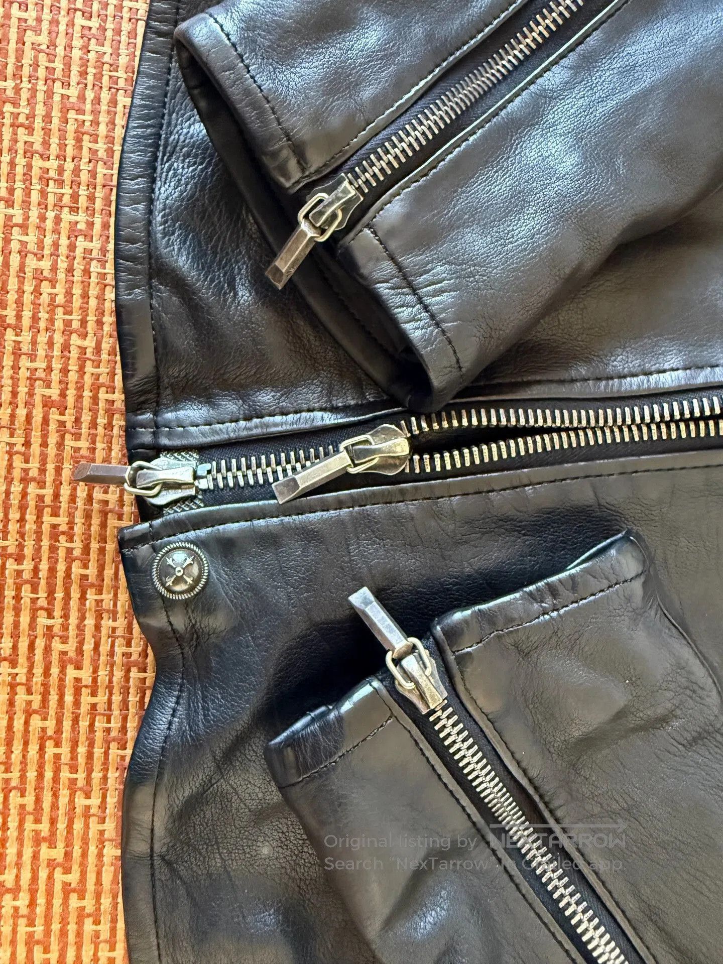 Isamu Katayama Backlash Elegant Black Leather Jacket by Backlash. Size US M / EU 48-50 / 2 - 3 Thumbnail