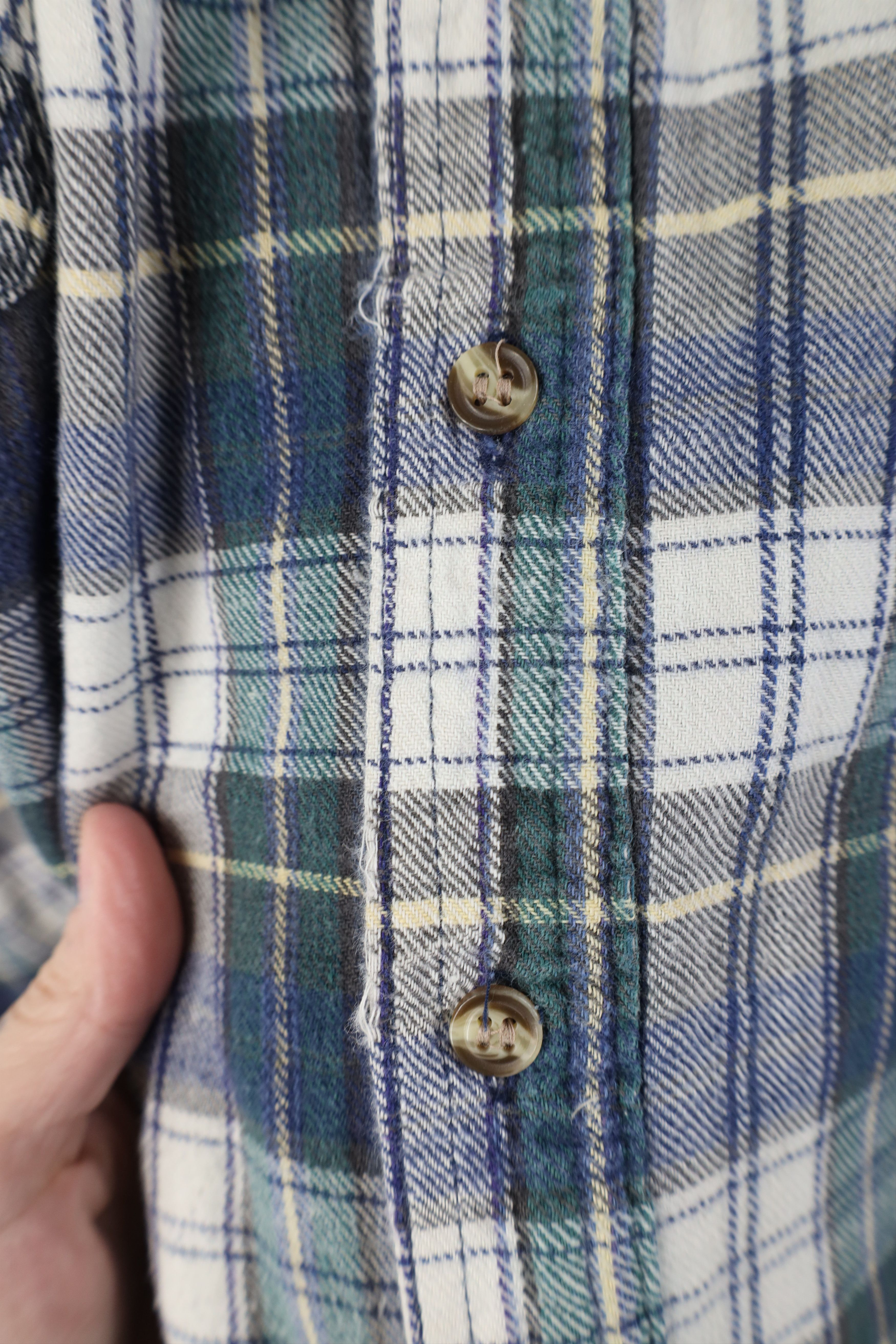 Vintage Vintage 90s Streetwear Knit Lined Flannel Shirt Jacket Size US L / EU 52-54 / 3 - 4 Thumbnail