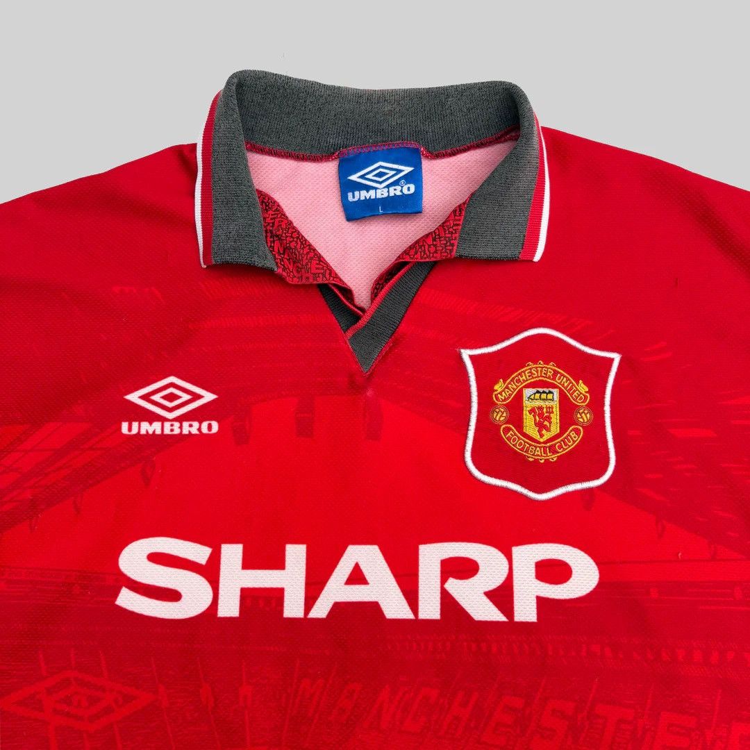 Umbro Manchester United Umbro 1994 96 90s Vintage Beckham 7 Jersey Size US L / EU 52-54 / 3 - 3 Thumbnail