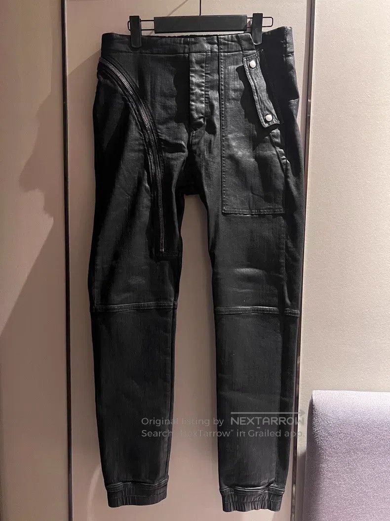 Rick Owens Rick Owens size S Zipper Slim Fit Long Wax Pants Size US 27 - 1 Thumbnail