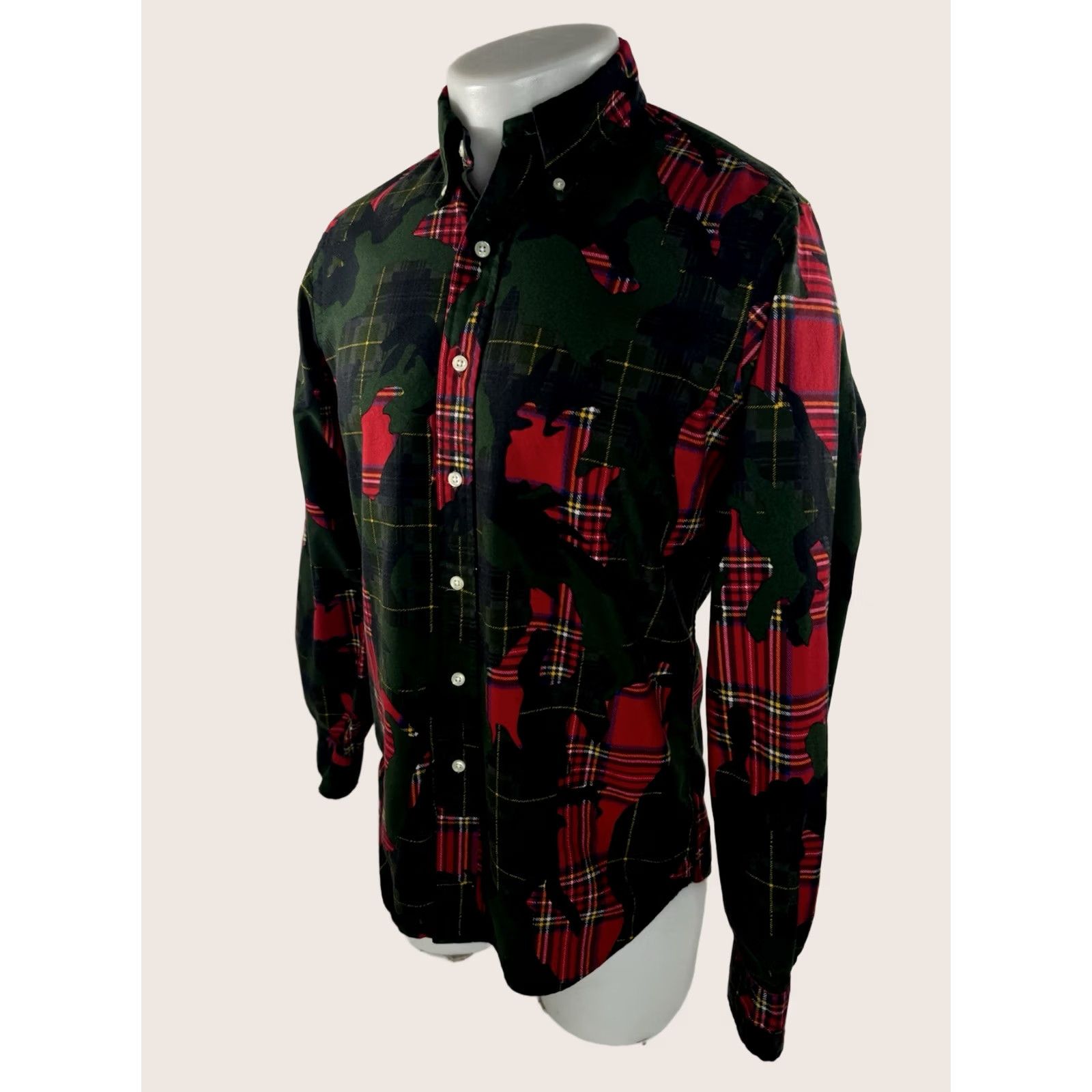 Ralph Lauren Ralph Lauren Camouflage / Plaid Embroidered Pony Mens S Shirt Size US S / EU 44-46 / 1 - 1 Thumbnail