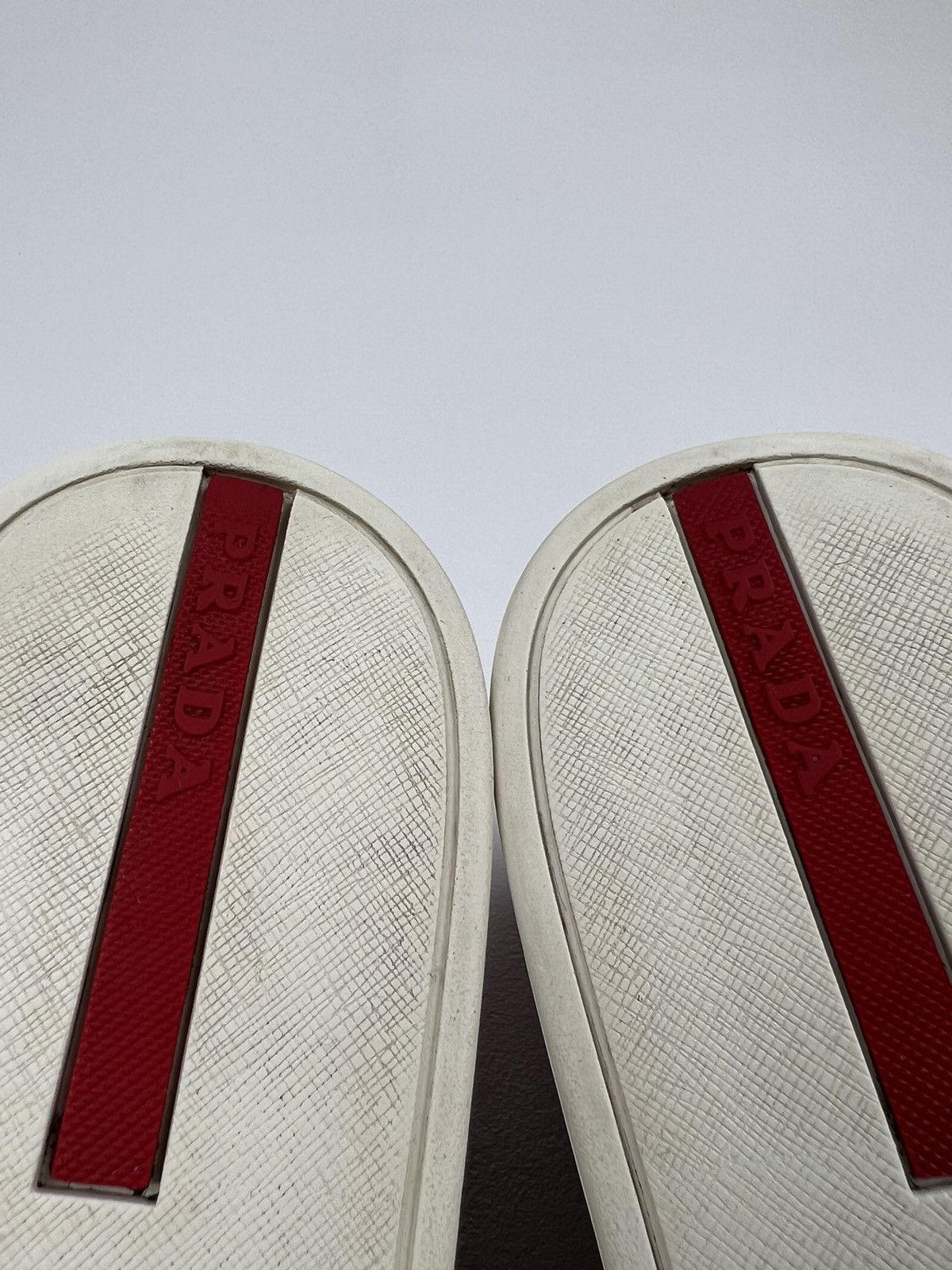 Prada PRADA Sneakers Hi Top Leather Shoes Side Zip Red Tab Logo Size US 10 / EU 43 - 18 Thumbnail