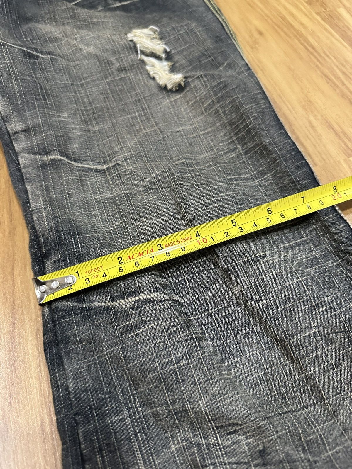 Japanese Brand 1990 - Black Crown Japanese Brand Clawmark Flared Jeans Size US 34 / EU 50 - 20 Thumbnail