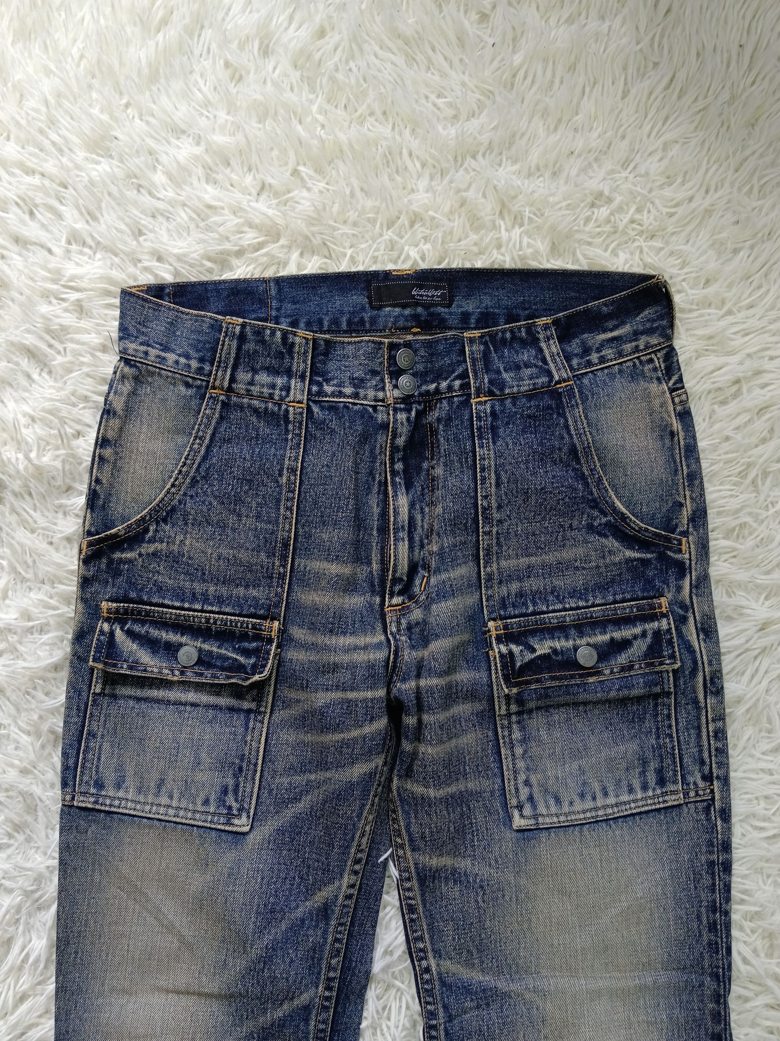 Japanese Brand FLARE INSANE 90s BLUTENBLATT DENIM PANTS Size US 32 / EU 48 - 3 Thumbnail