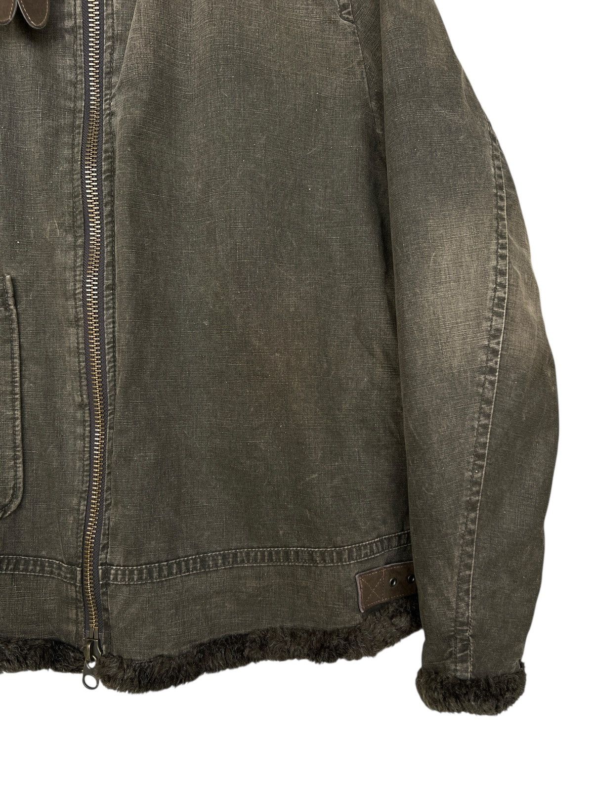Vintage Johnbull Alpaca Fur Canvas Green Jacket Size US L / EU 52-54 / 3 - 11 Thumbnail