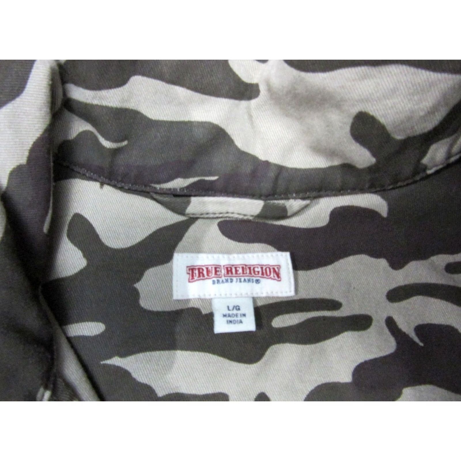 True Religion True Religion Jacket Womens Large Gray Military Utility Cargo Camo Green Purple Size L / US 10 / IT 46 - 6 Thumbnail