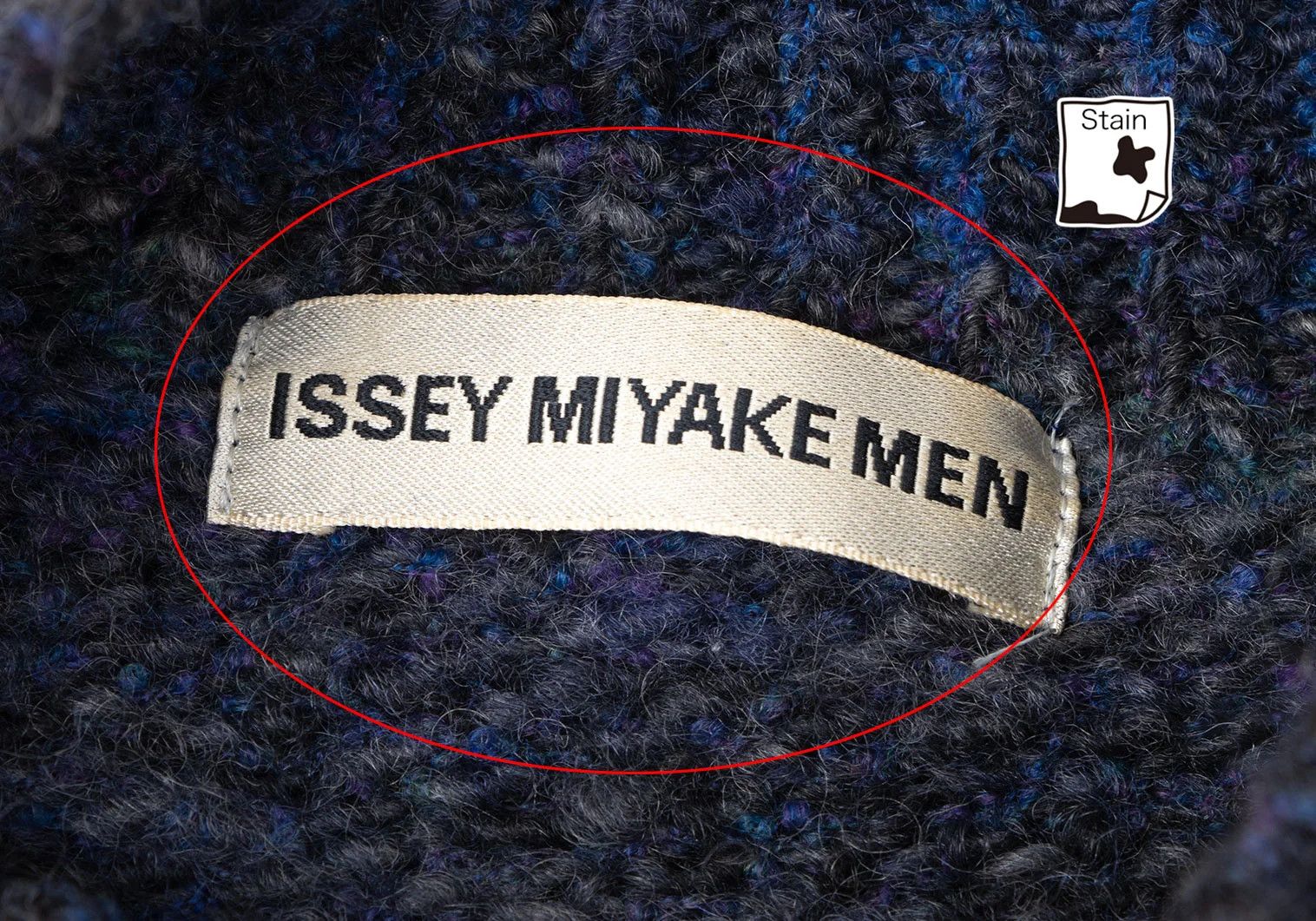 Issey Miyake Wool Nylon Mix Color Knit Sweater in Blue, Size M Size US M / EU 48-50 / 2 - 4 Thumbnail