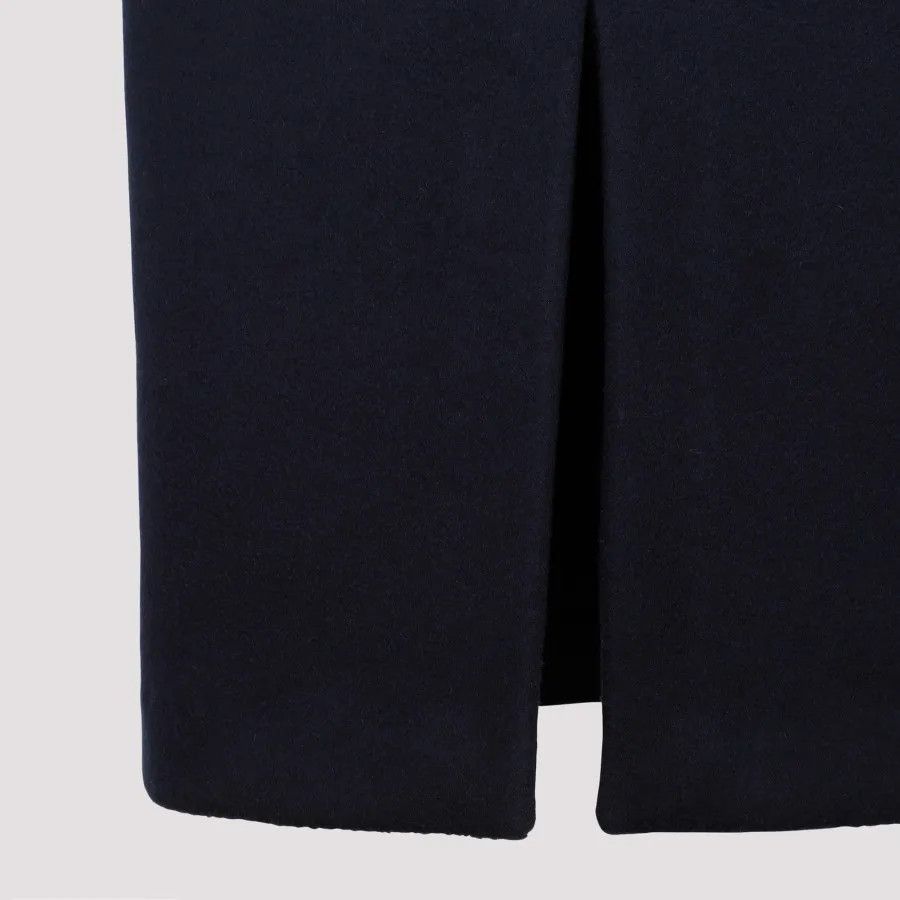 Bottega Veneta o1loc1c0824 708431 Double Face Wool Dress in Dark Blue Size XS / US 0-2 / IT 36-38 - 4 Thumbnail