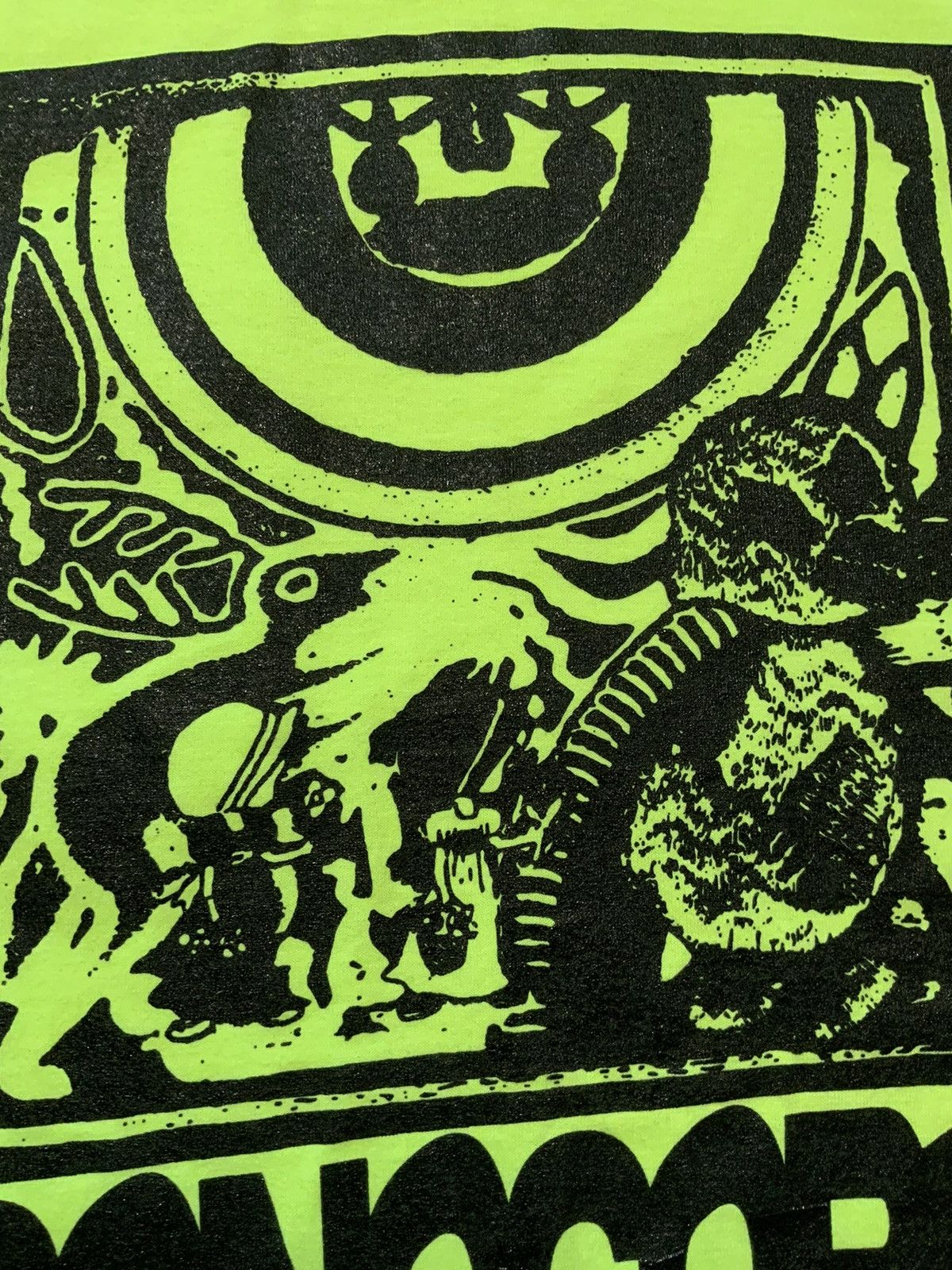 Band Tees Sonocorp Highlight Neon Green Underground Band T-Shirt Size US L / EU 52-54 / 3 - 6 Thumbnail