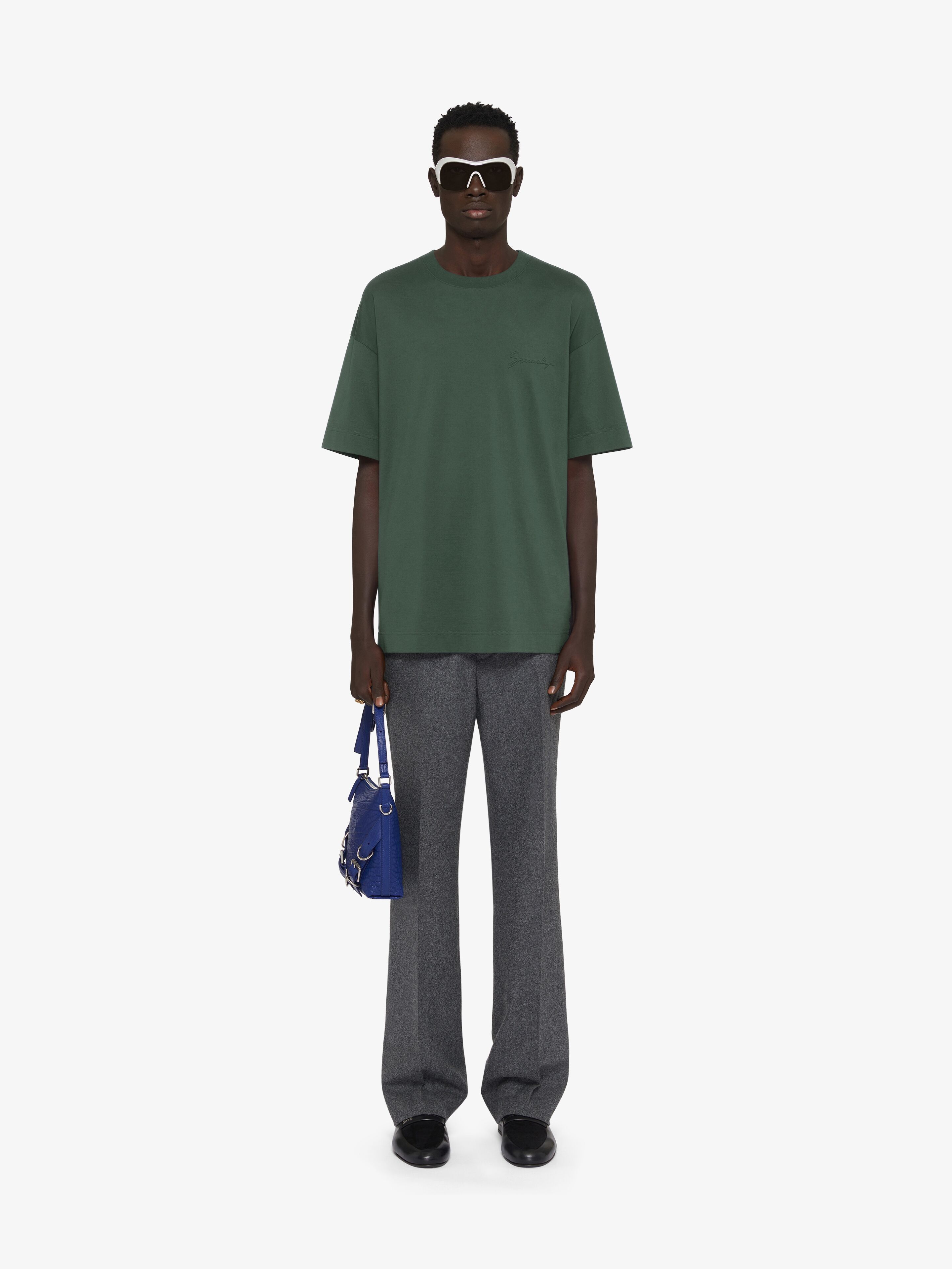 Givenchy oc11z0725 T-Shirt in Dark Green Size US M / EU 48-50 / 2 - 2 Thumbnail