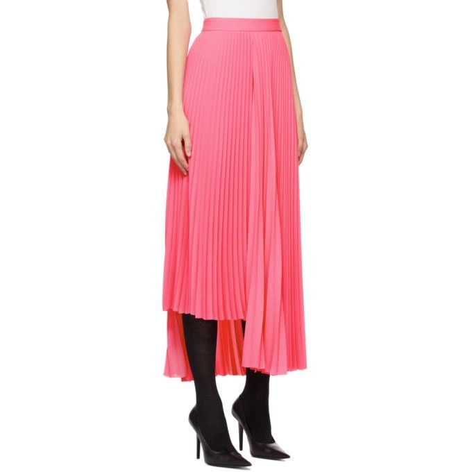 Balenciaga o1y0625 Midi Skirt in Fuchsia Size 27" / US 4 / IT 40 - 2 Thumbnail