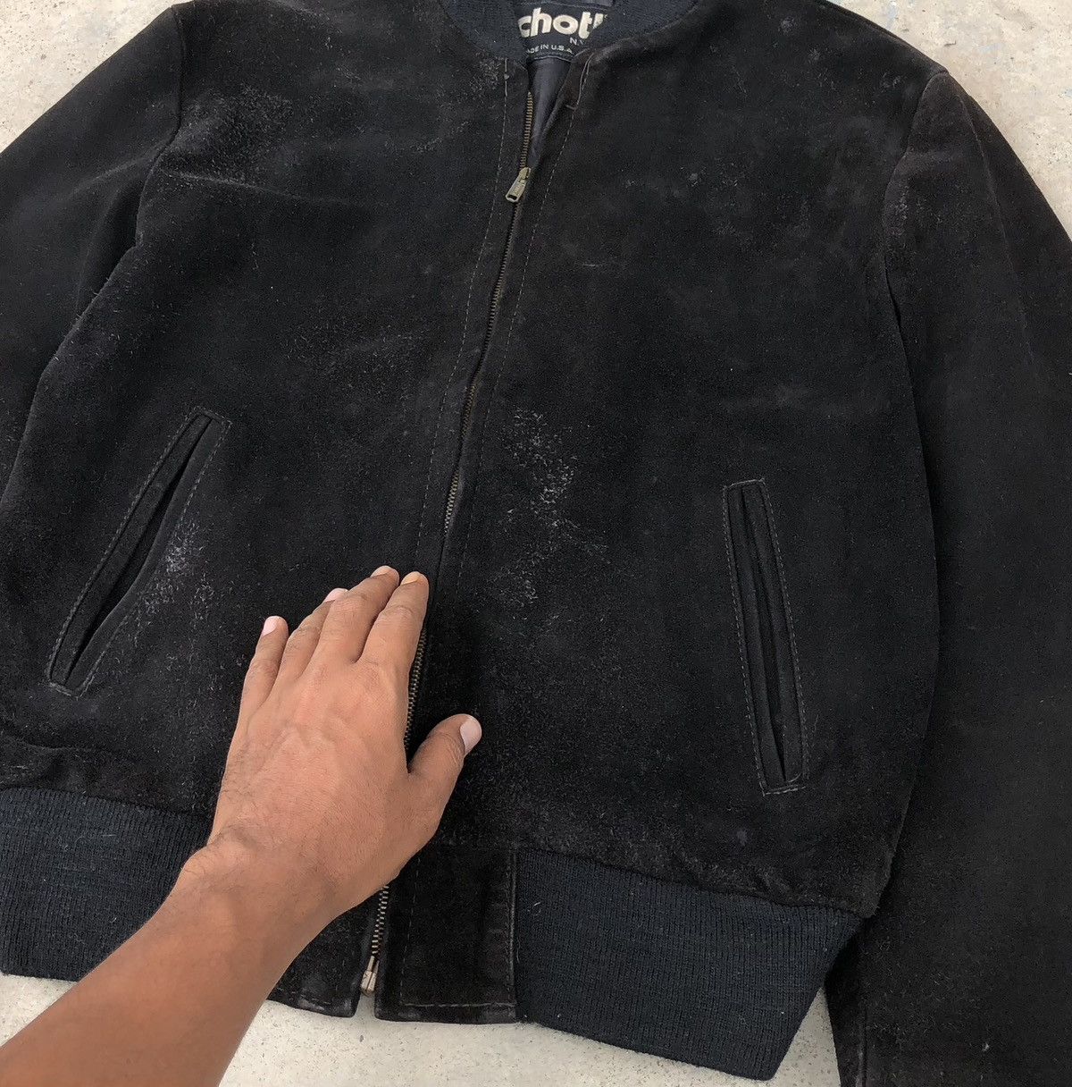 Schott Vintage SCHOTT NYC Suede Leather Bomber Jacket USA 🇺🇸 Size US M / EU 48-50 / 2 - 17 Thumbnail