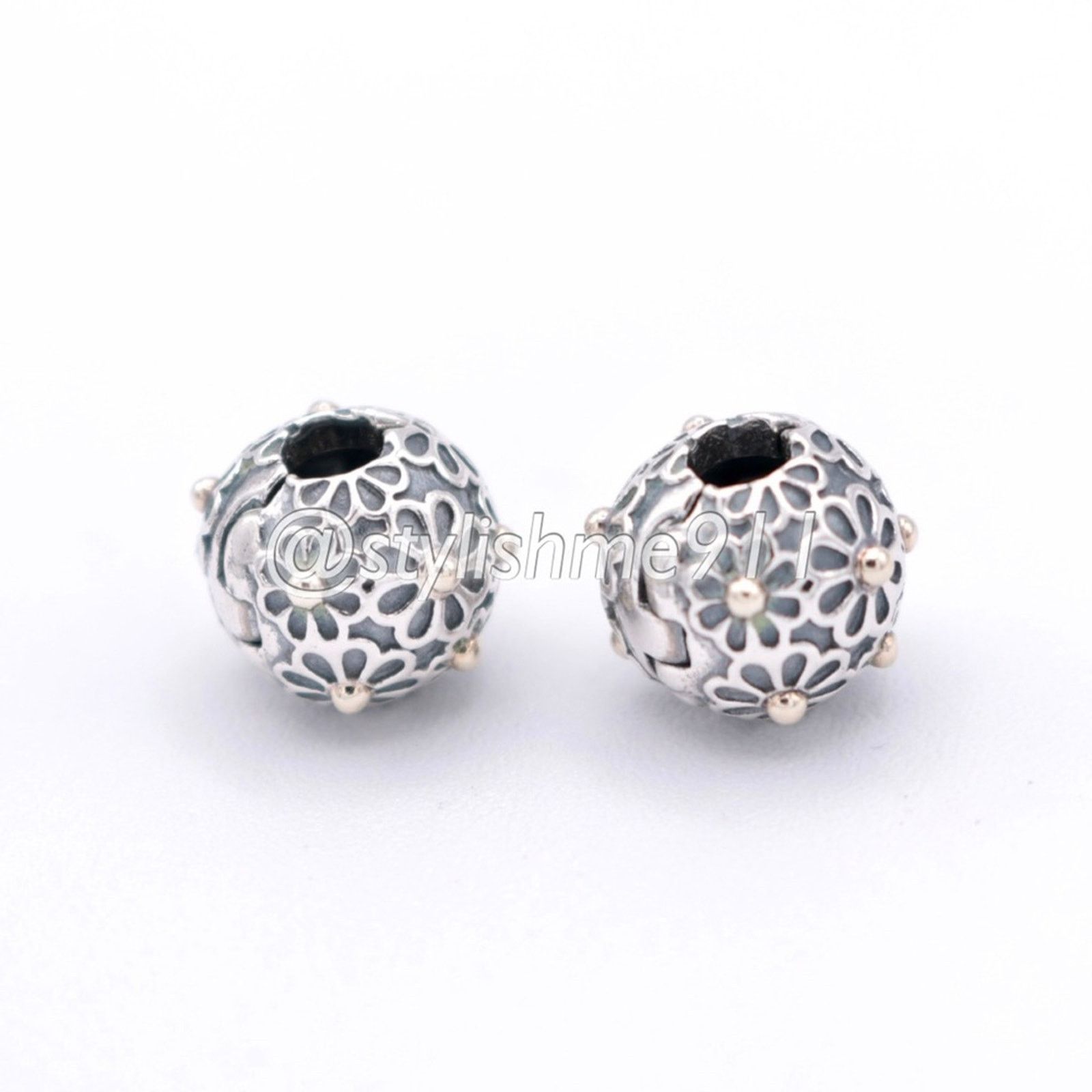 pandora Authentic PANDORA Lazy Daisy Clip with 14K Gold Size ONE SIZE - 4 Thumbnail