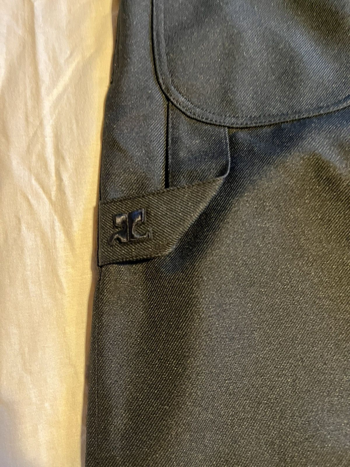 Courreges Ferragamo nylon wide leg pants. Size US 30 / EU 46 - 14 Thumbnail
