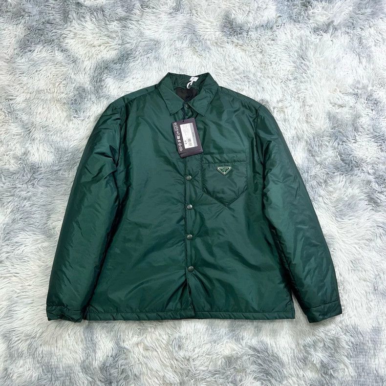Prada Prada Green Nylon Collared Jacket - dmc Size US L / EU 52-54 / 3 - 1 Thumbnail