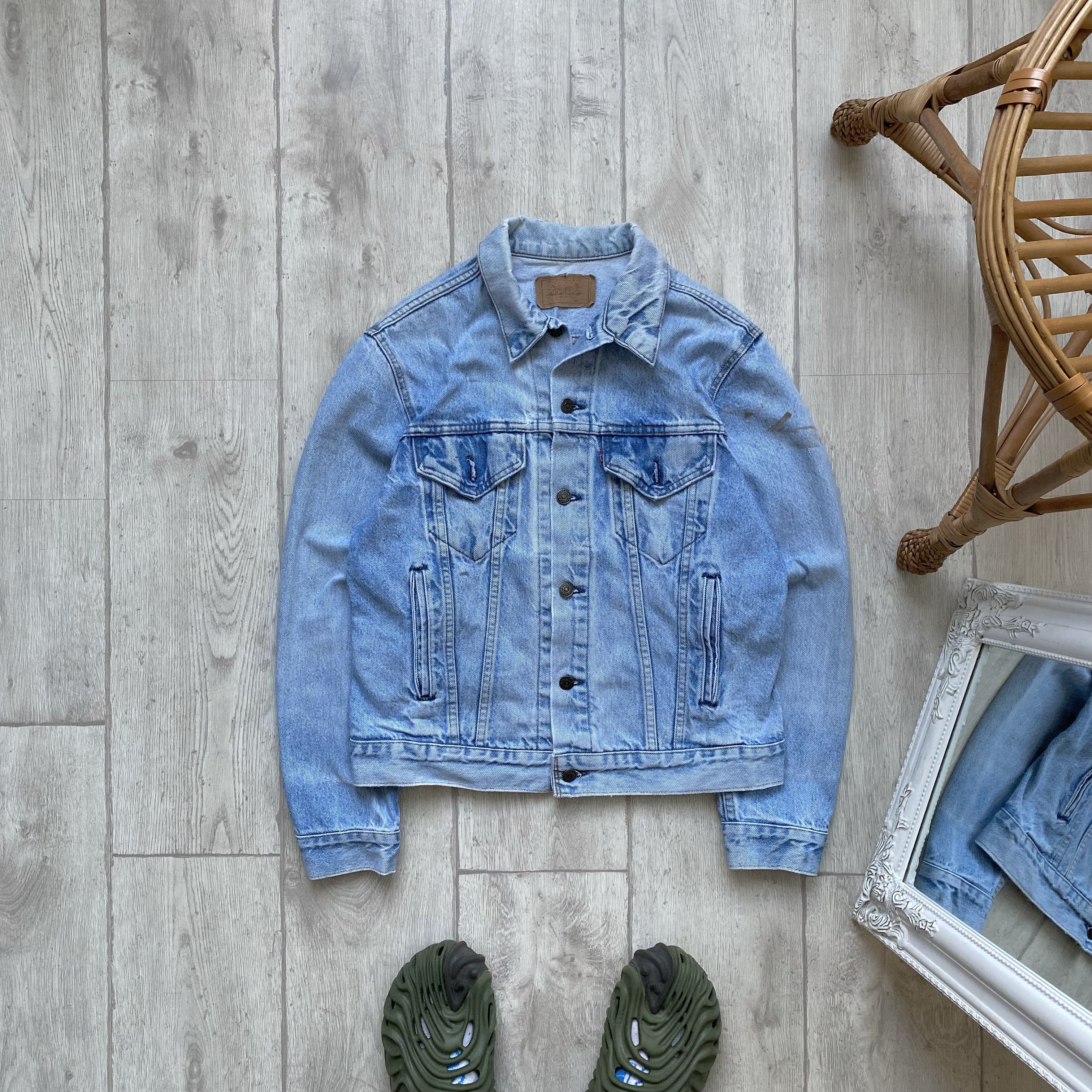 Levi's Vintage Clothing Vintage 80s Levis denim jacket trucker distressed Made USA Size US M / EU 48-50 / 2 - 1 Thumbnail