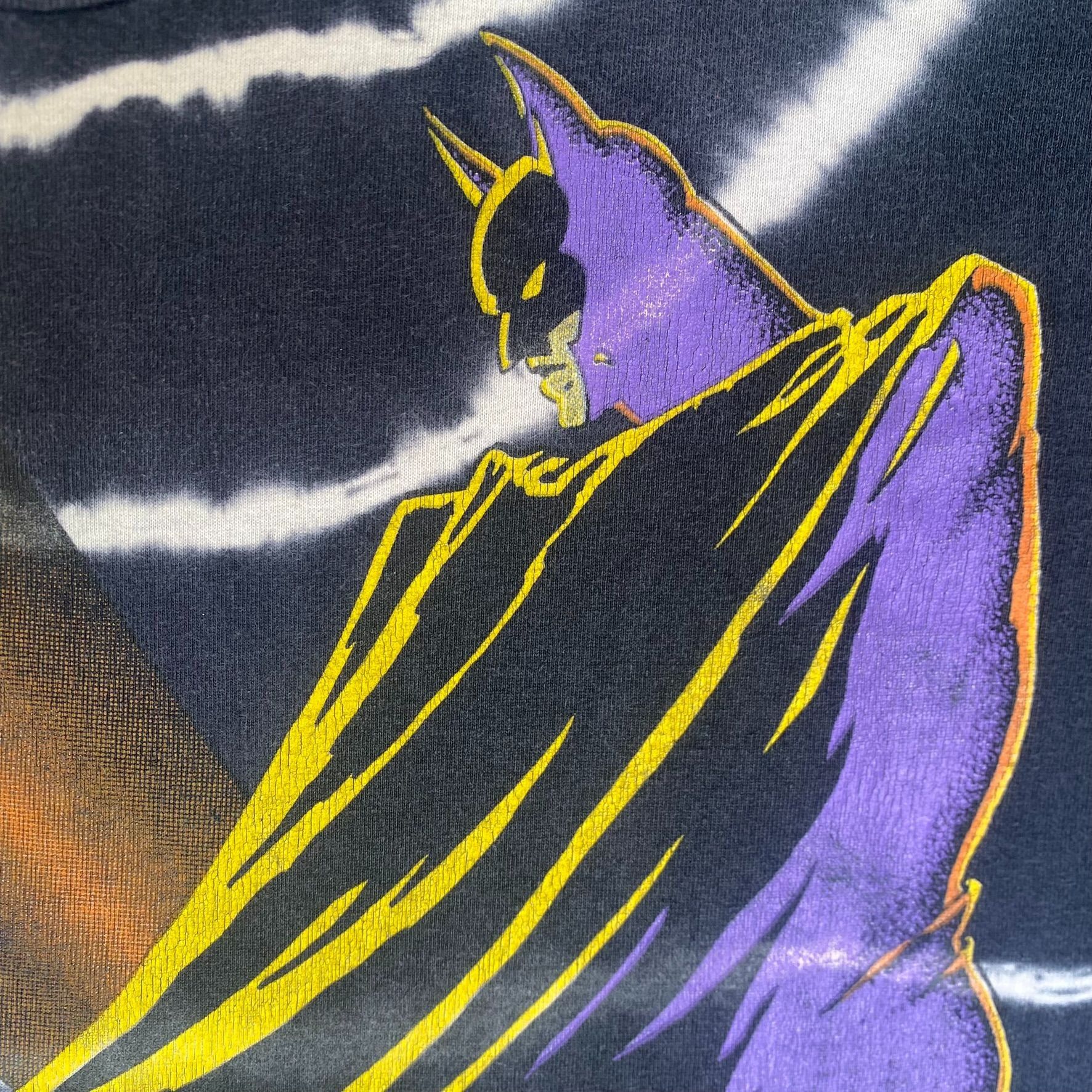Vintage 90s Batman AOP Shirt Rare All Over Print Comic Tee
