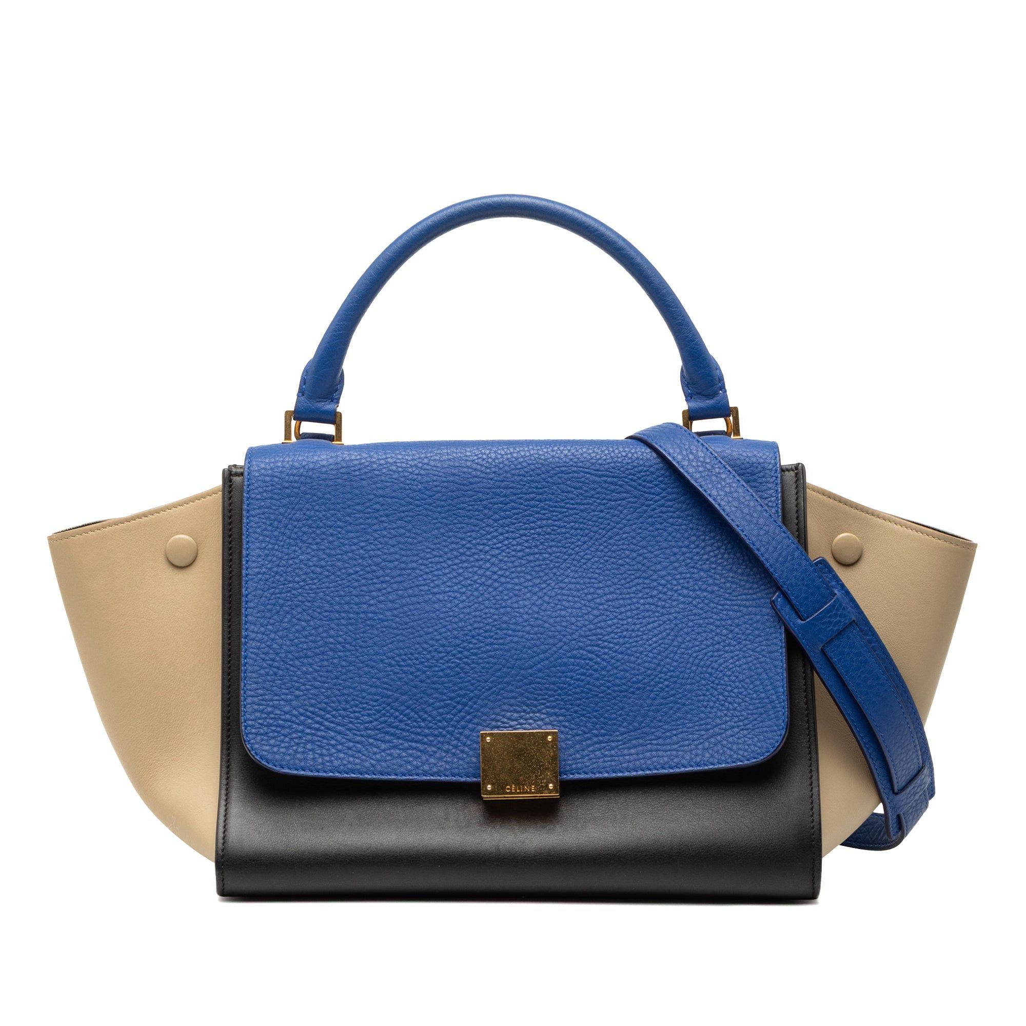 Celine Small Tricolor Leather Trapeze Satchel Size ONE SIZE - 1 Thumbnail