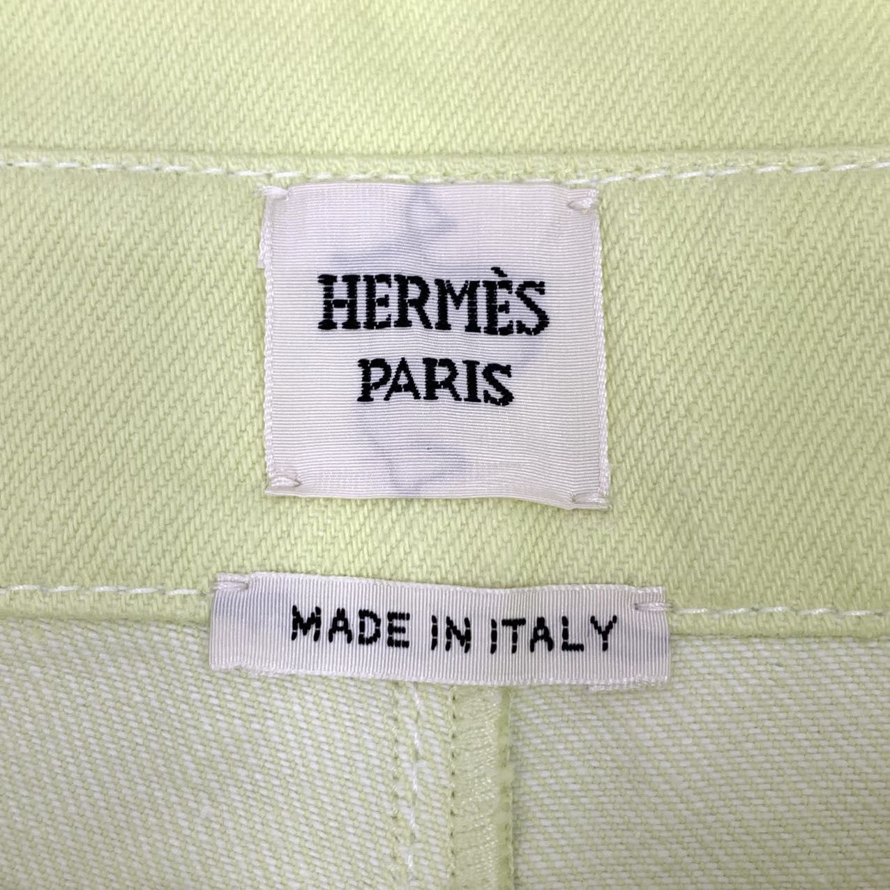 Hermes Hermes Fluorescent Yellow Cotton Denim Overalls K26WX Size 26" / US 2 / IT 38 - 7 Thumbnail
