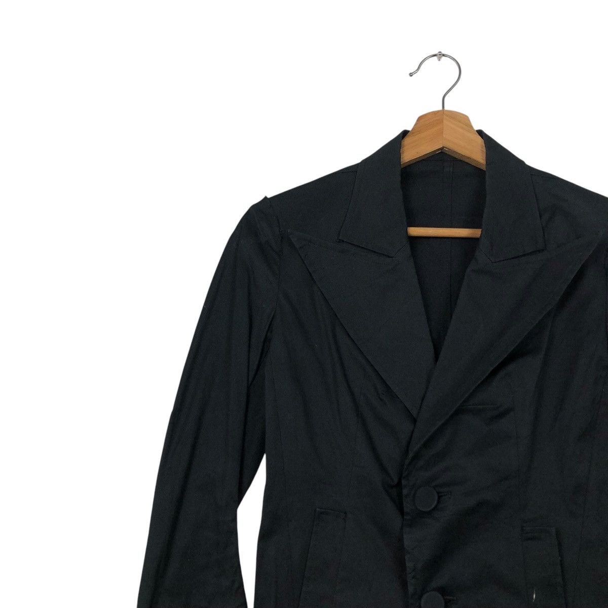 Yohji Yamamoto 🔥CROPPED COATS JACKET YOHJI YAMAMOTO RICH BLACK Size XS / US 0-2 / IT 36-38 - 8 Thumbnail