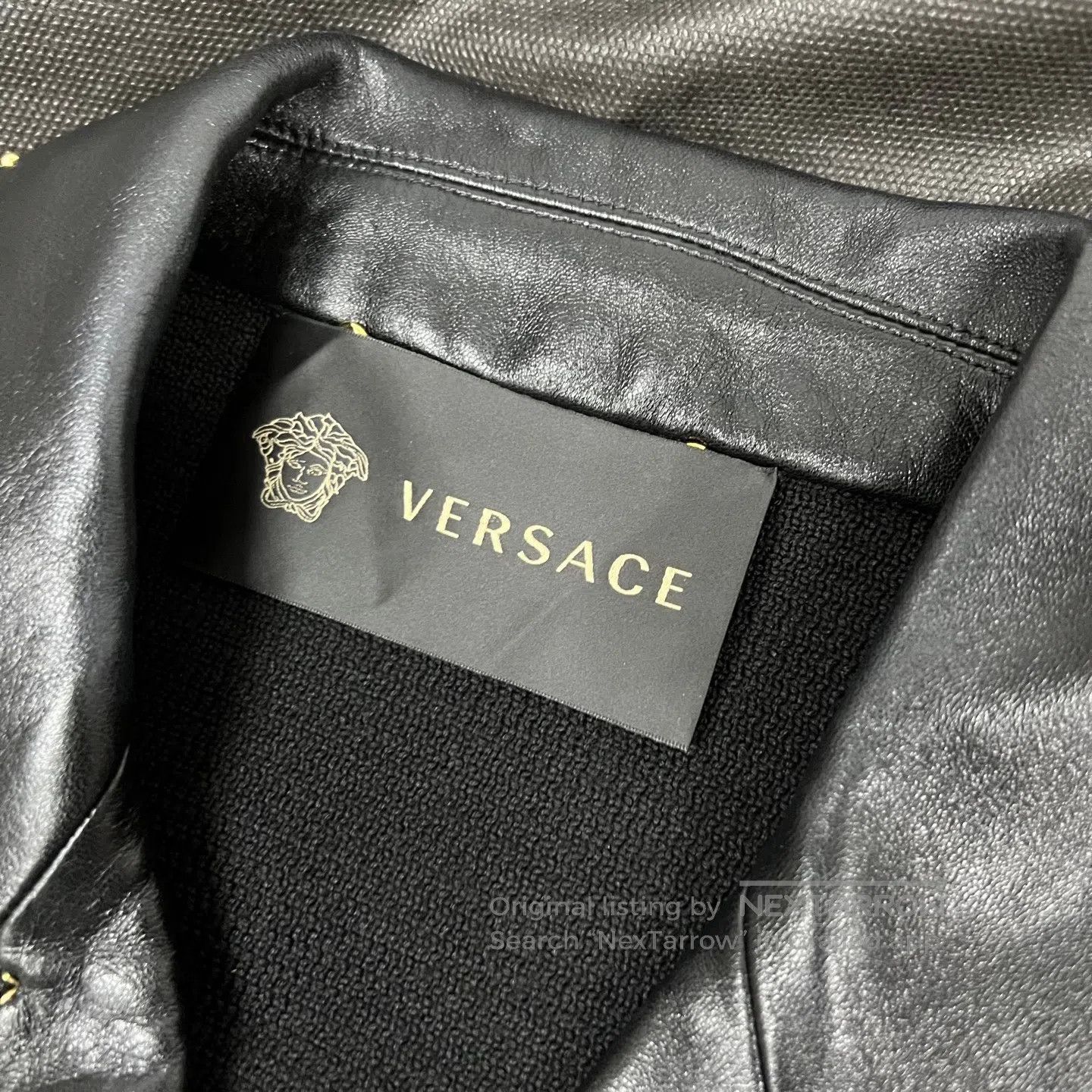 Versace Versace Knitted, stitched black and gold motorcycle leathe Size US XS / EU 42 / 0 - 5 Thumbnail