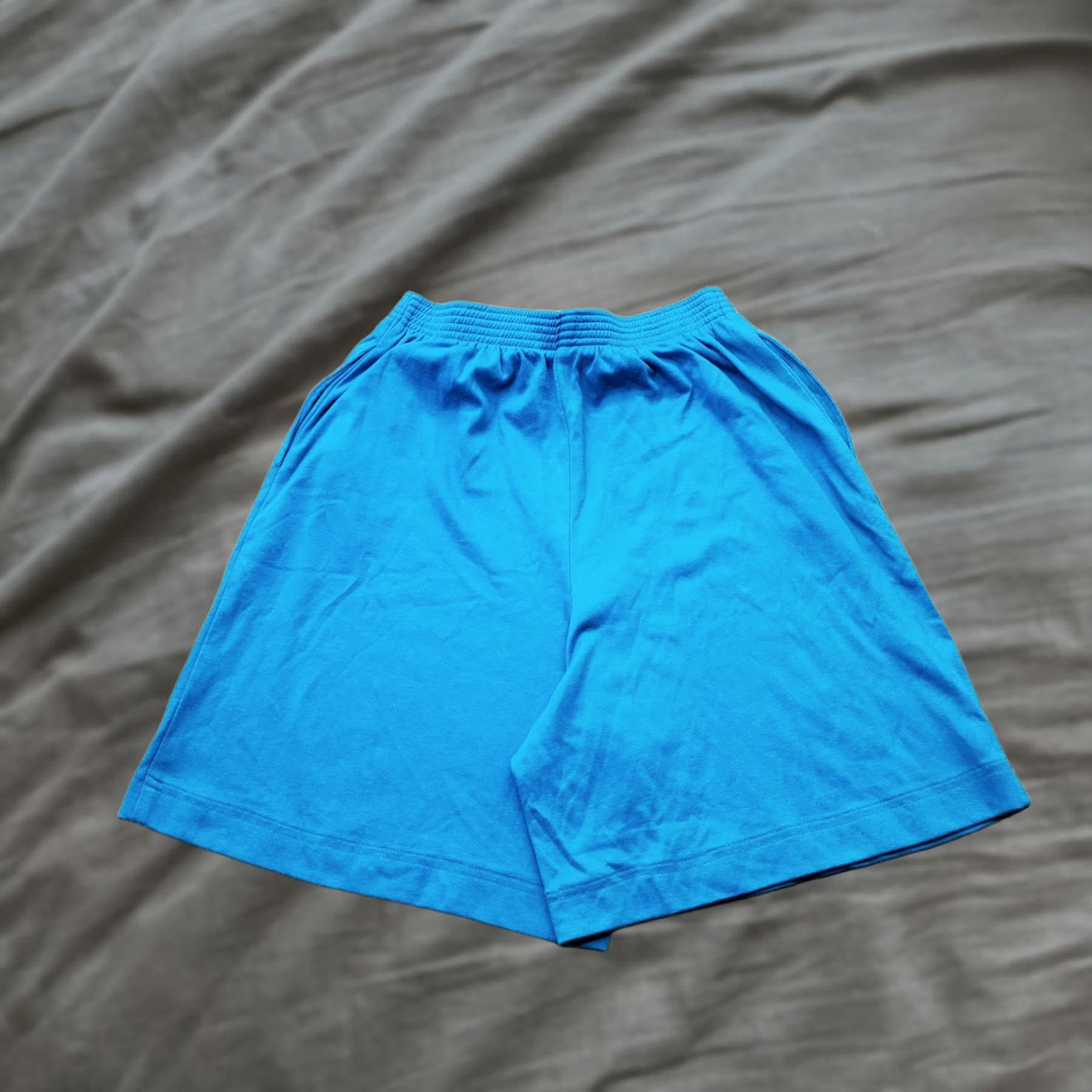 Vintage Leslie Fay Running Shorts Womens PM Blue Athletic Elastic Waist Size 32" / US 10 / IT 46 - 1 Thumbnail