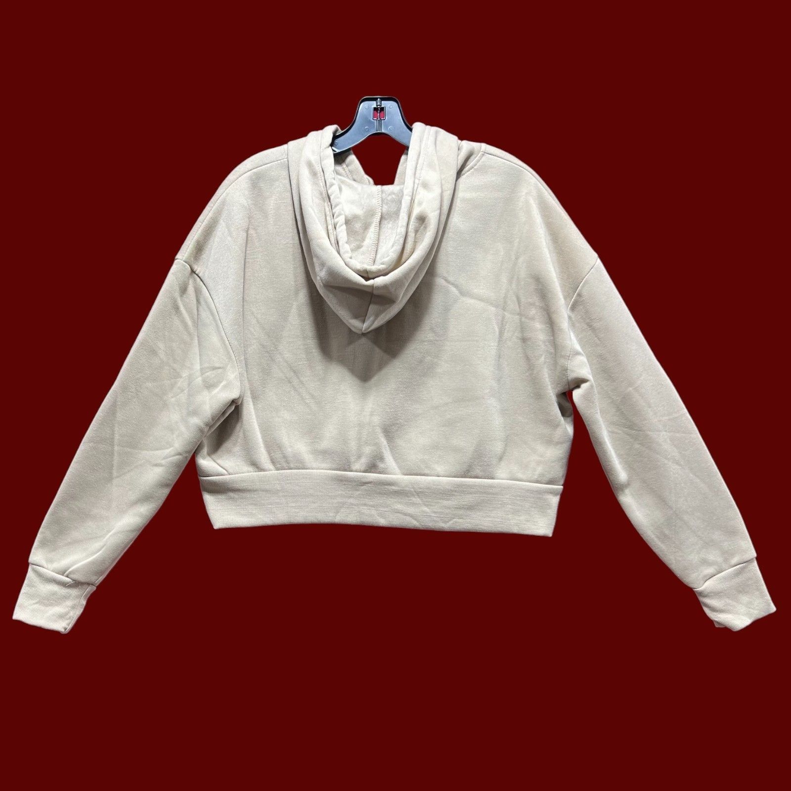 rue21 Rue 21 - Women's Long Sleeve Hooded Sweatshirt - Beige - Ext Size XL / US 12-14 / IT 48-50 - 2 Thumbnail