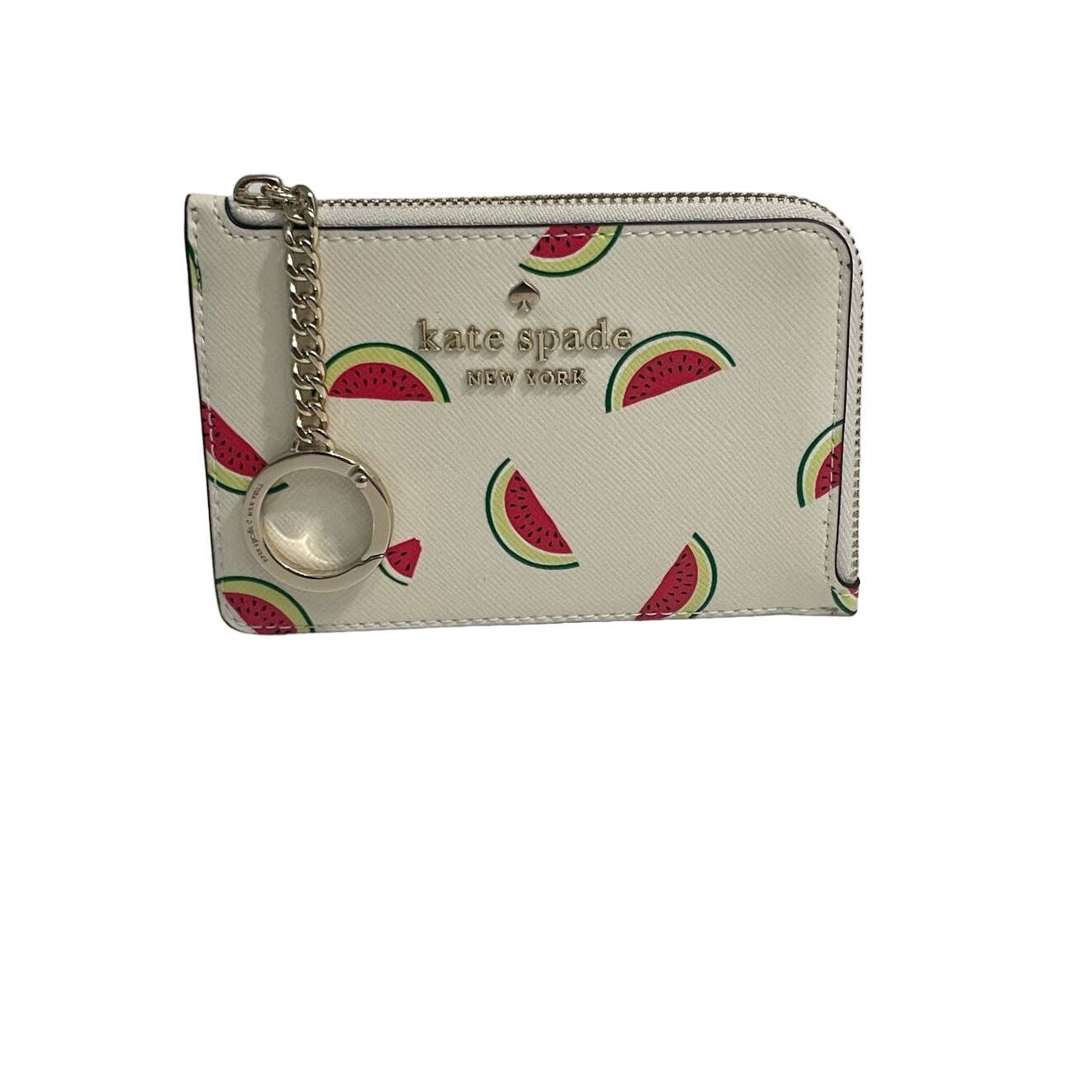 Kate Spade Kate Spade Staci Watermelon Party L-zip Card Holder key ring Size ONE SIZE - 1 Thumbnail