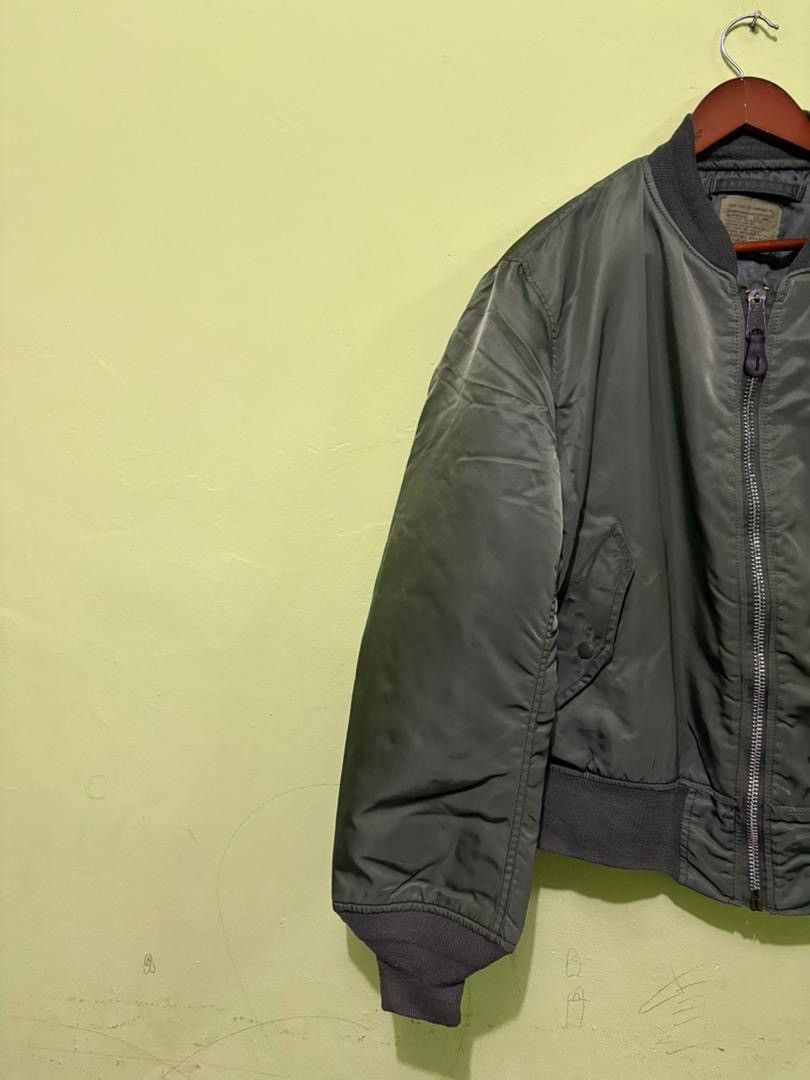 Alpha Industries Vintage 90’s Alpha industries MA-1 Bomber Jacket Design Size US L / EU 52-54 / 3 - 3 Thumbnail