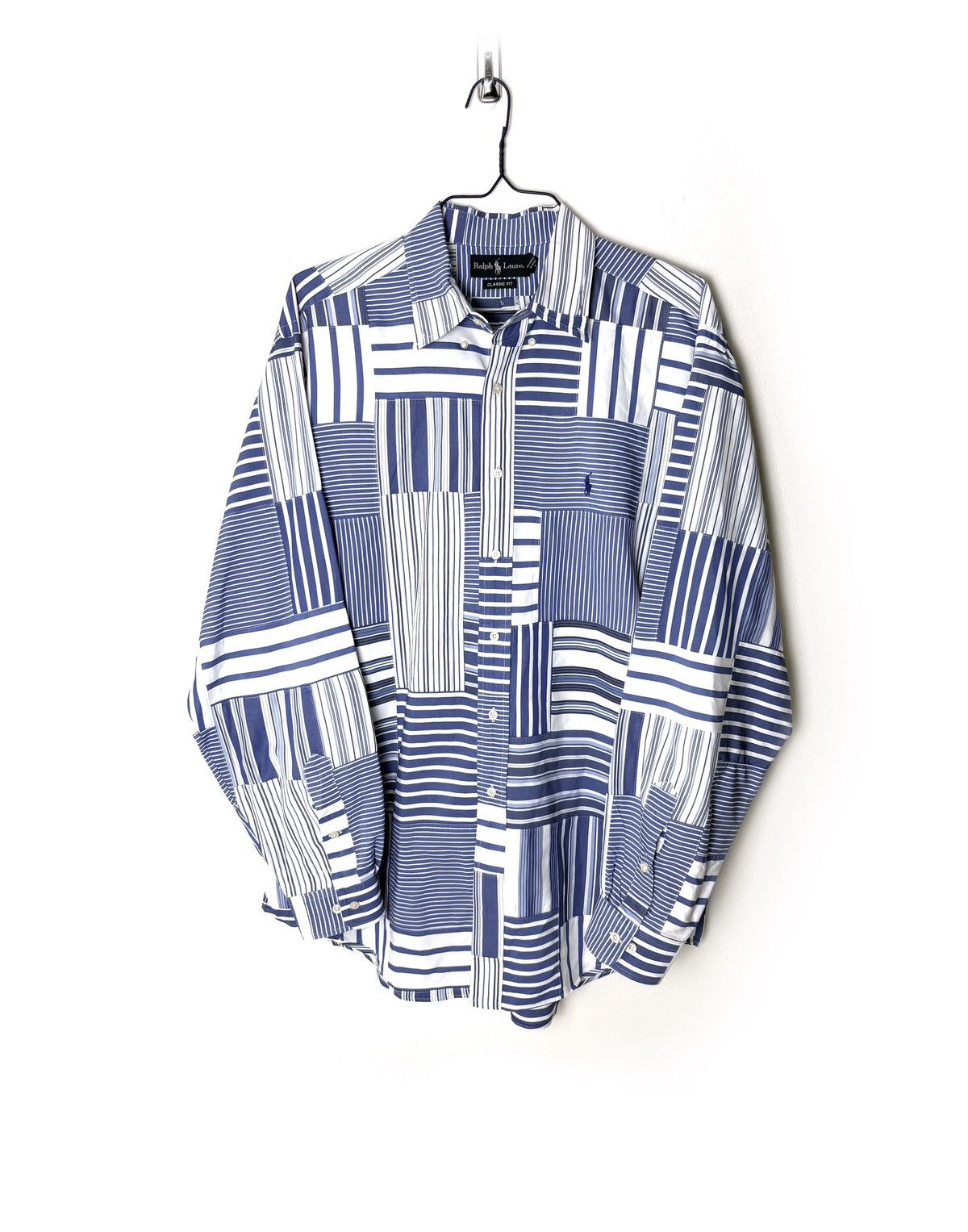 Ralph Lauren Ralph Lauren Madris Striped Patchwork Button Down Shirt Size US XL / EU 56 / 4 - 1 Thumbnail