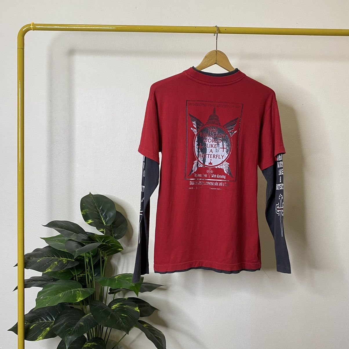 Beauty Beast × If Six Was Nine × Japanese Brand Hall Of Fame Double Layer Cyber Grunge Gothic LS T Shirt Size US M / EU 48-50 / 2 - 1 Thumbnail